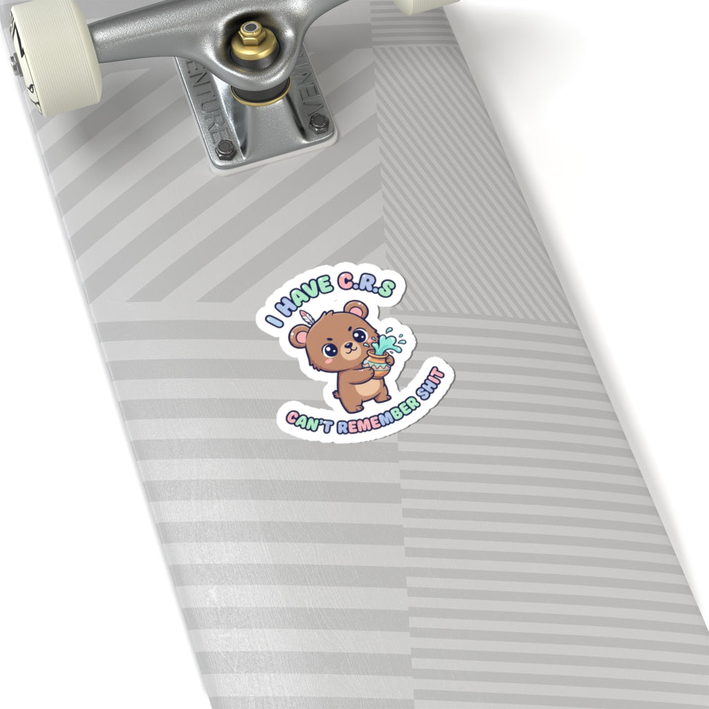 Cute Menacing Bear Sticker | Soft Threat kawaii, pastel sarcasm