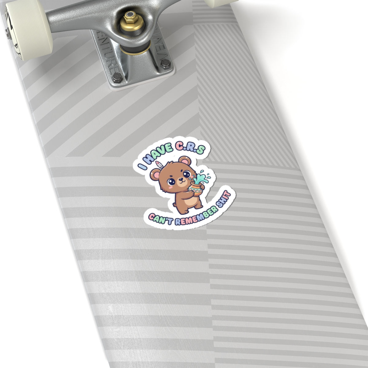 Cute Menacing Bear Sticker | Soft Threat kawaii, pastel sarcasm