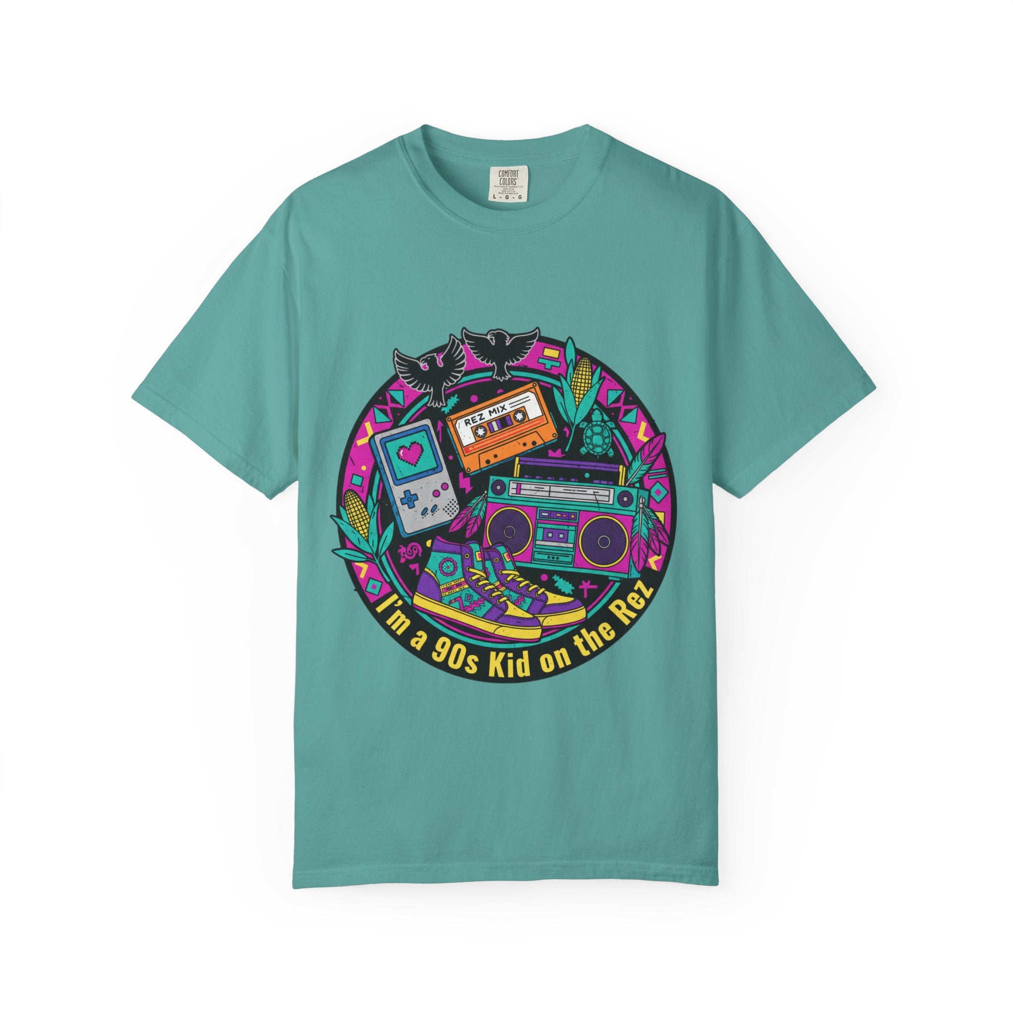 90s Kid T-Shirt — "I'm a 90s Kid on the Rewind" Retro Gamer, Cassette & Boombox Tee