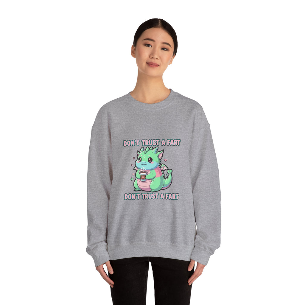 Don’t Trust a Fart Crewneck Sweatshirt | kawaii threat, cute menacing
