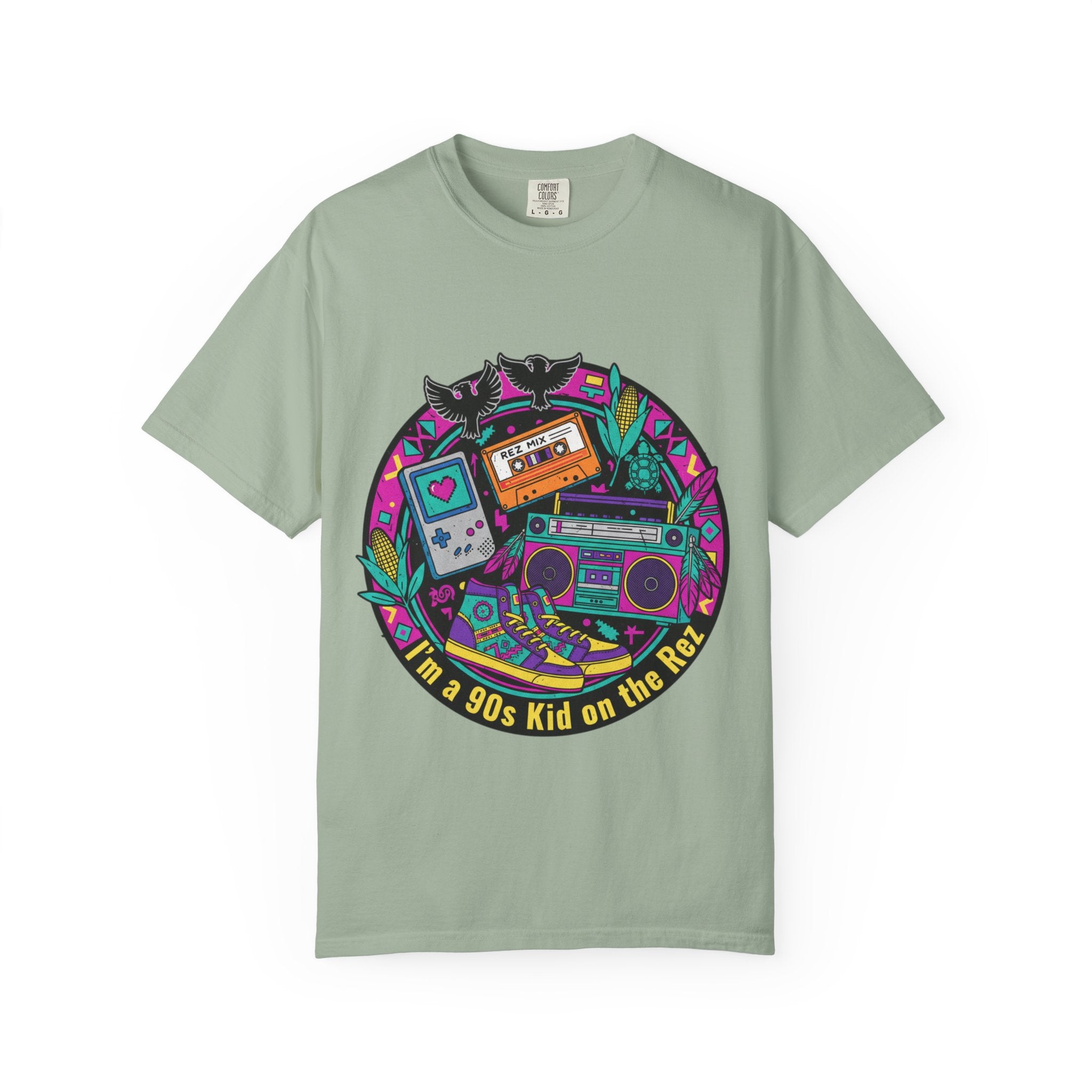 90s Kid T-Shirt — "I'm a 90s Kid on the Rewind" Retro Gamer, Cassette & Boombox Tee