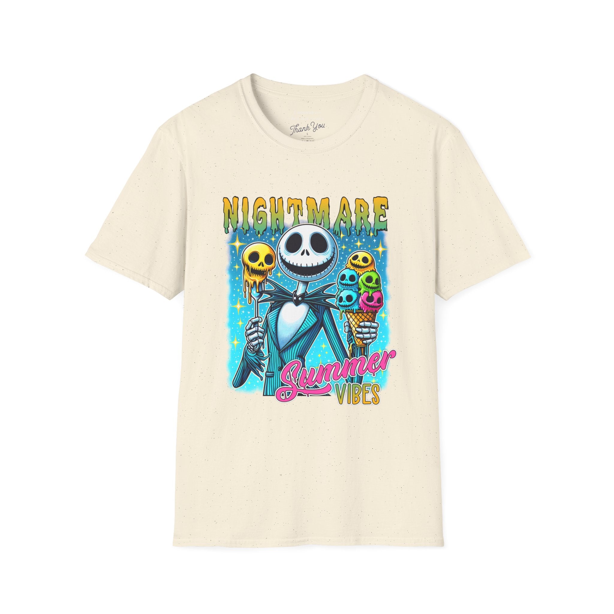Nightmare Summer Vibes T-Shirt — Jack Skellington Ice Cream Graphic Tee