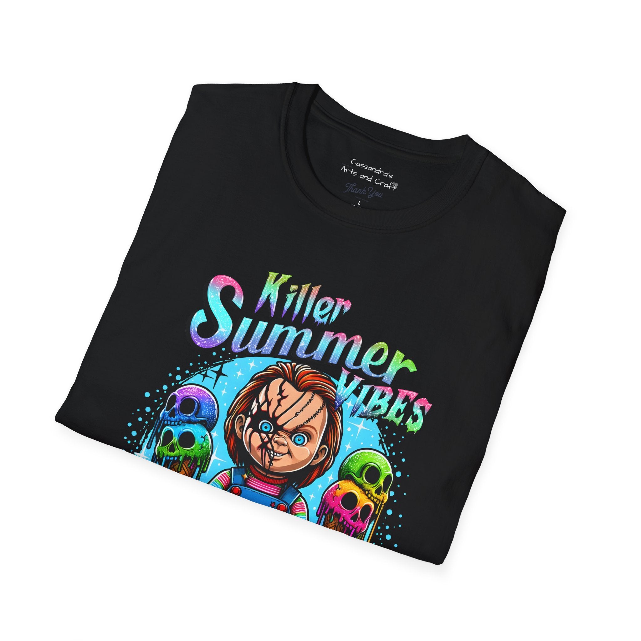 Chucky Killer Summer Tee — Retro Horror Ice Cream Graphic T-Shirt
