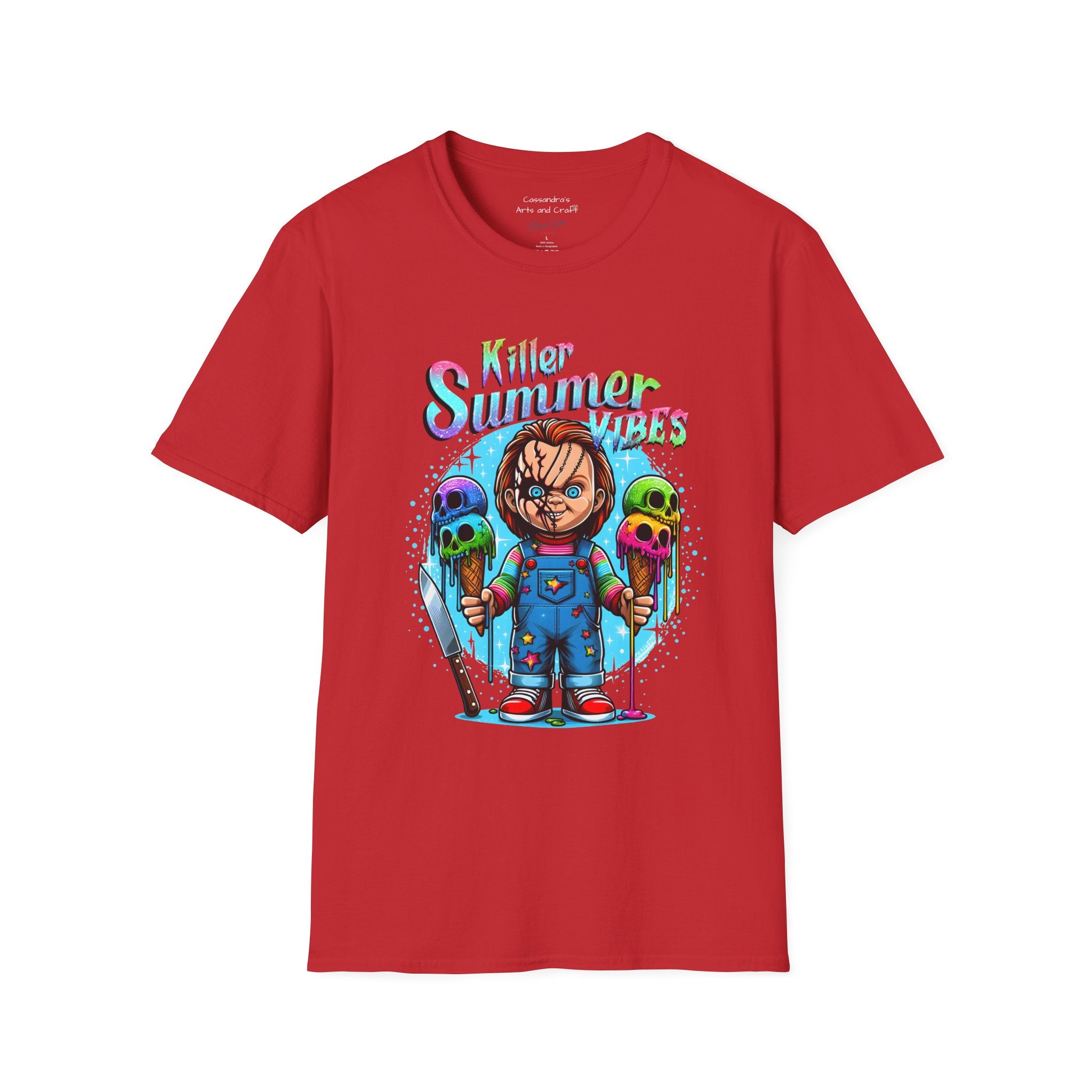 Chucky Killer Summer Tee — Retro Horror Ice Cream Graphic T-Shirt