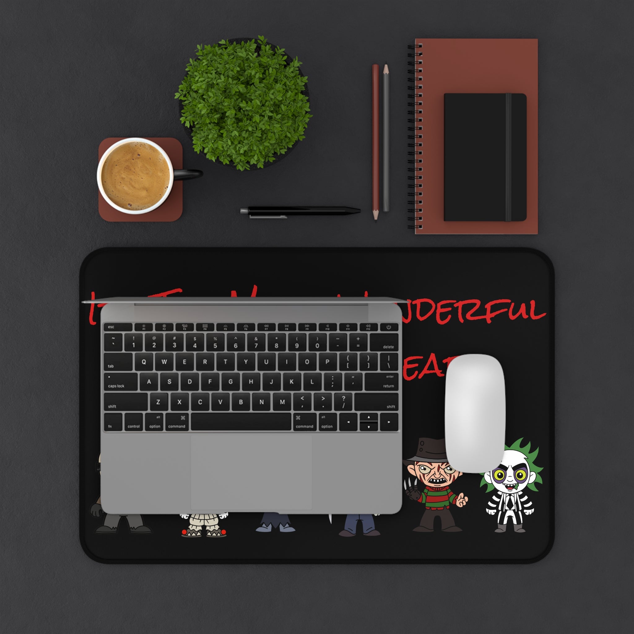 Horror Icons Desk Mat — "It's The Most Wonderful Time Of The Year" Gaming Mousepad