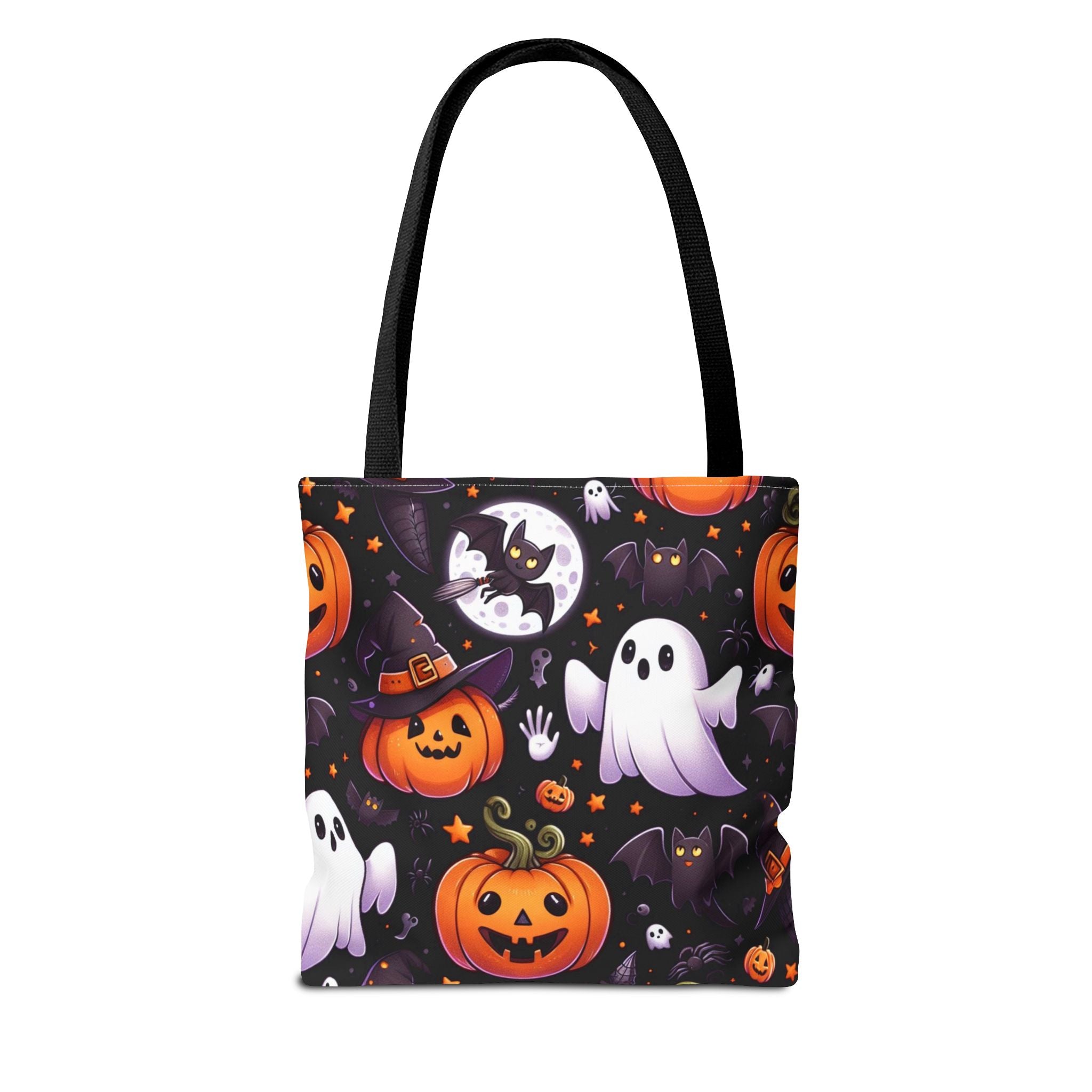 Halloween Ghosts & Pumpkins Tote Bag - Cute Spooky All-Over Print