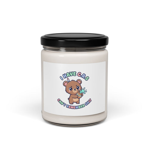Kawaii Menacing Bear Candle, Soy Scented Jar | Soft Threat pastel sarcasm