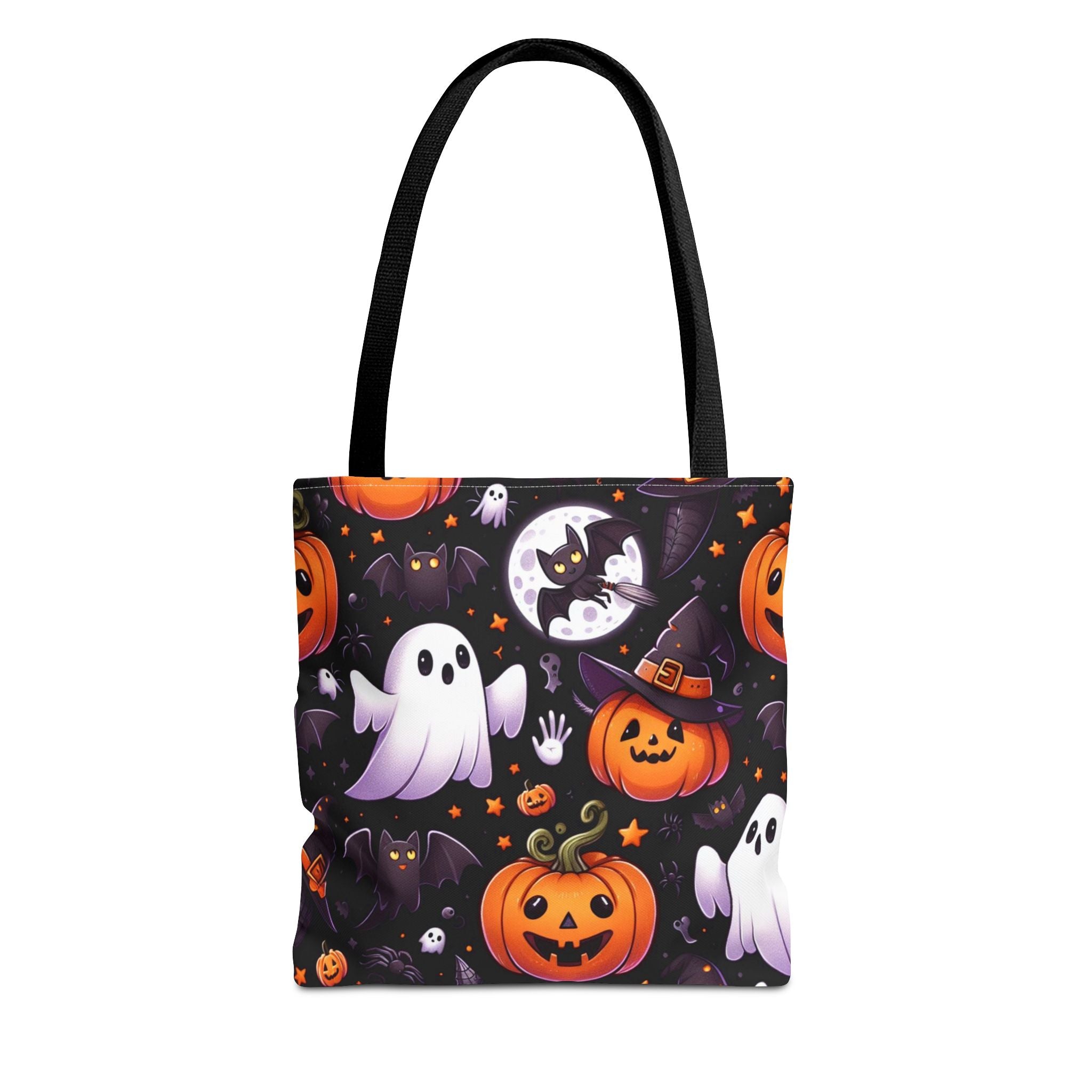 Halloween Ghosts & Pumpkins Tote Bag - Cute Spooky All-Over Print