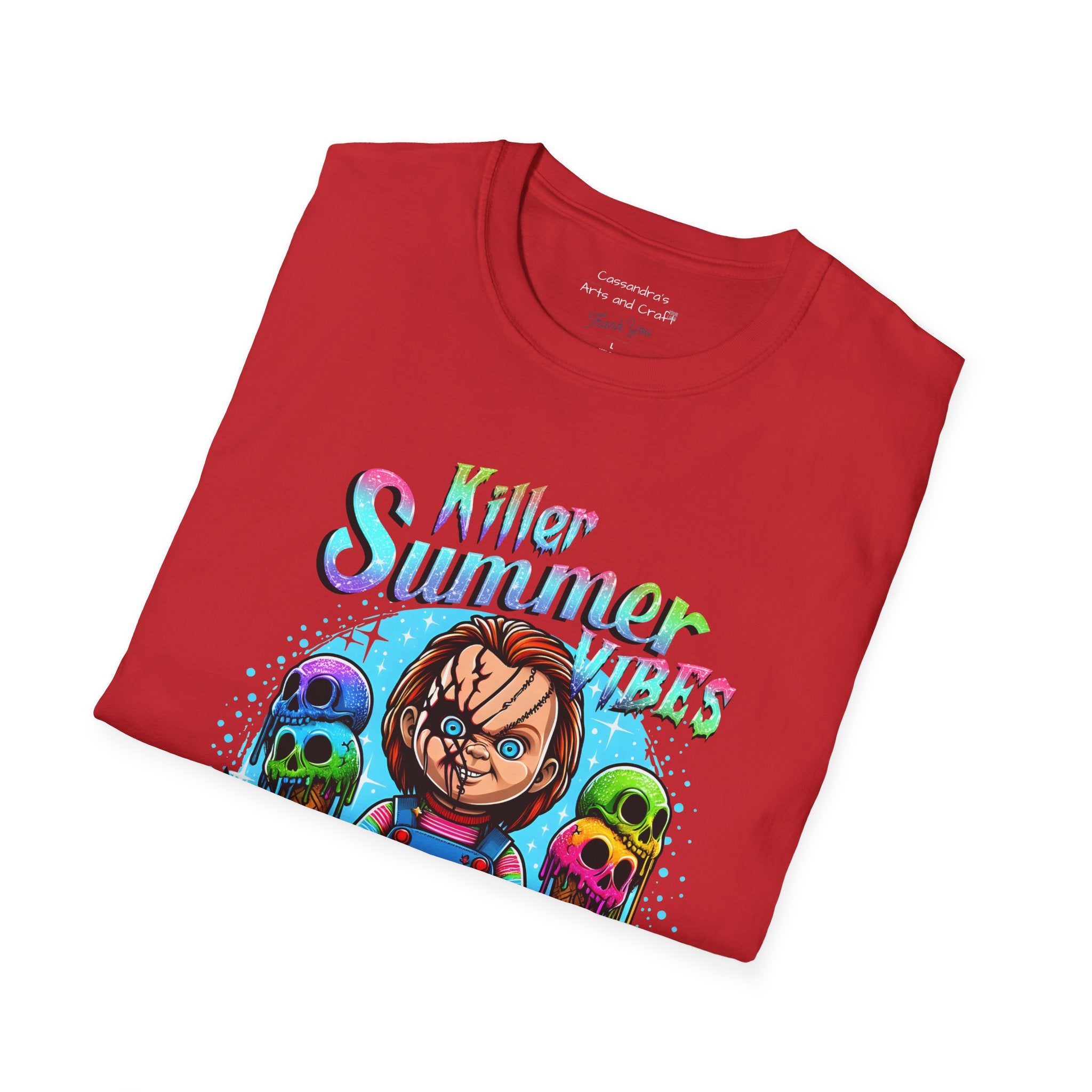 Chucky Killer Summer Tee — Retro Horror Ice Cream Graphic T-Shirt