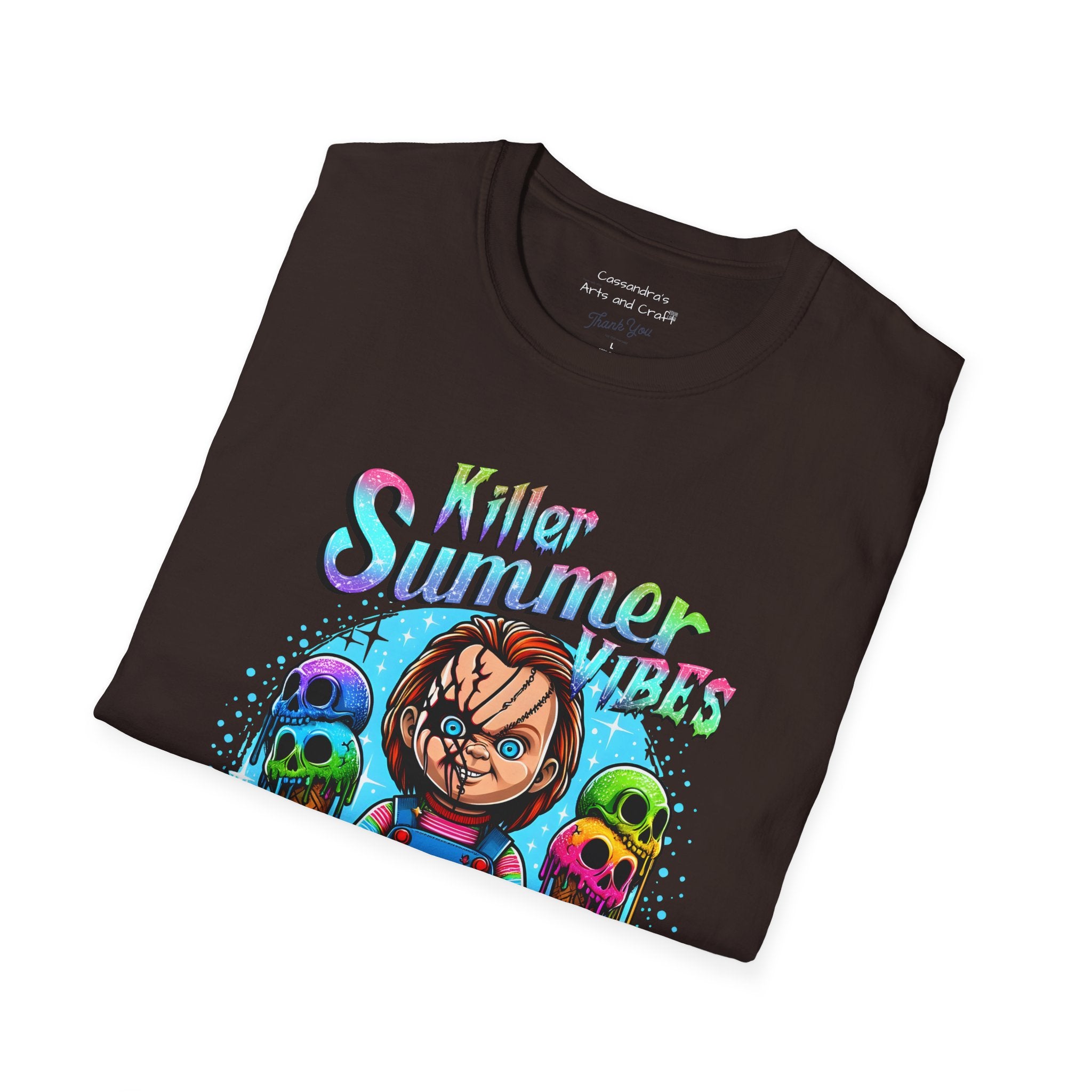 Chucky Killer Summer Tee — Retro Horror Ice Cream Graphic T-Shirt