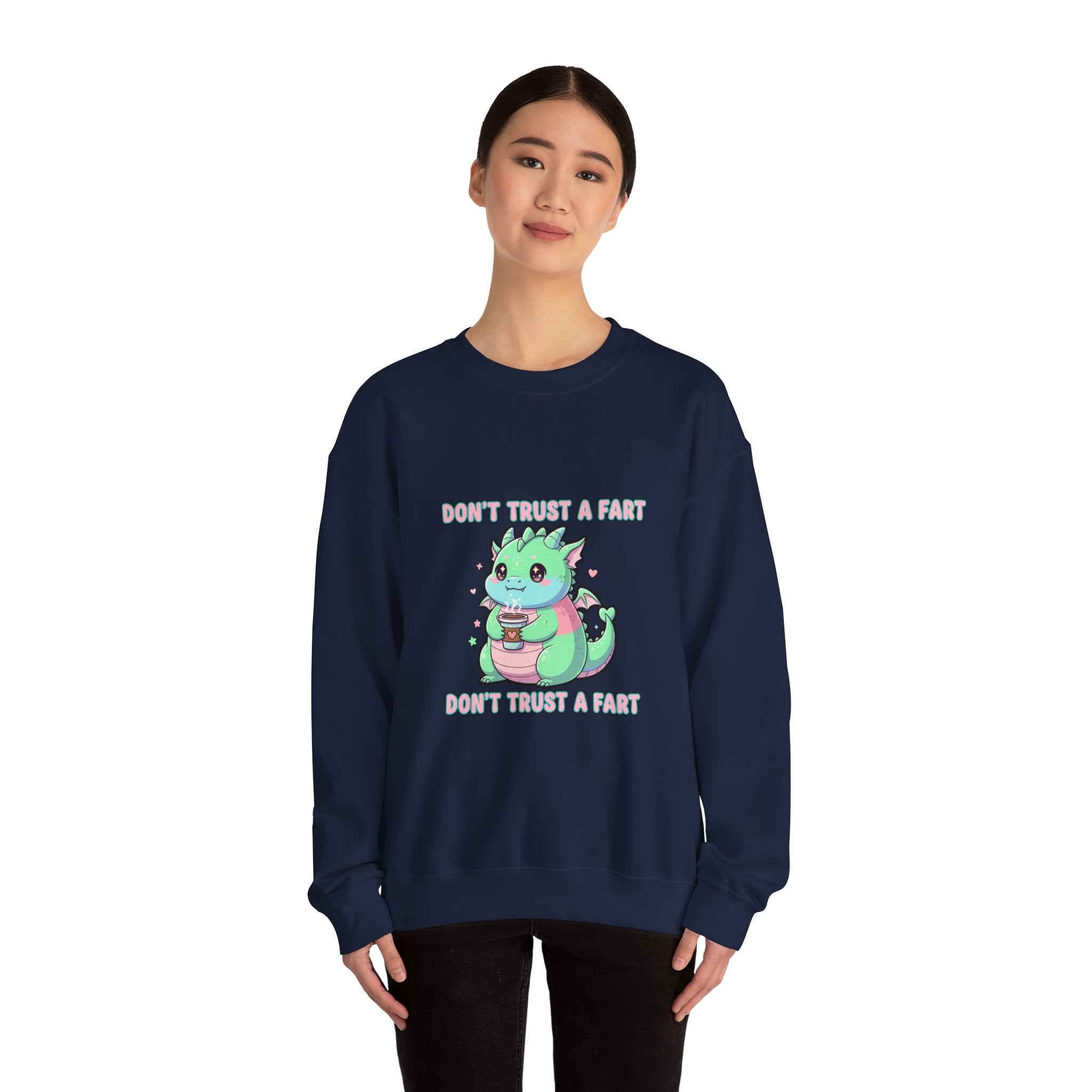 Don’t Trust a Fart Crewneck Sweatshirt | kawaii threat, cute menacing