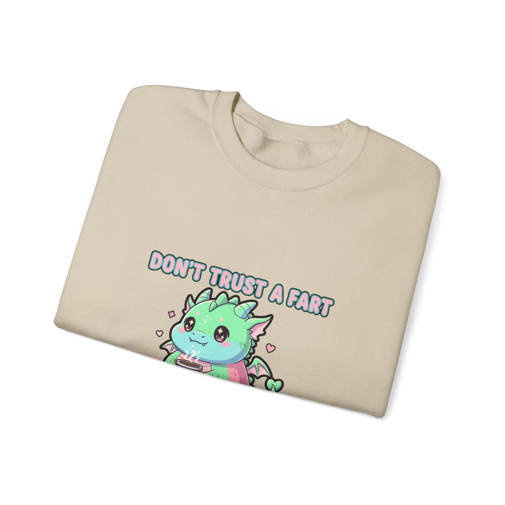 Don’t Trust a Fart Crewneck Sweatshirt | kawaii threat, cute menacing