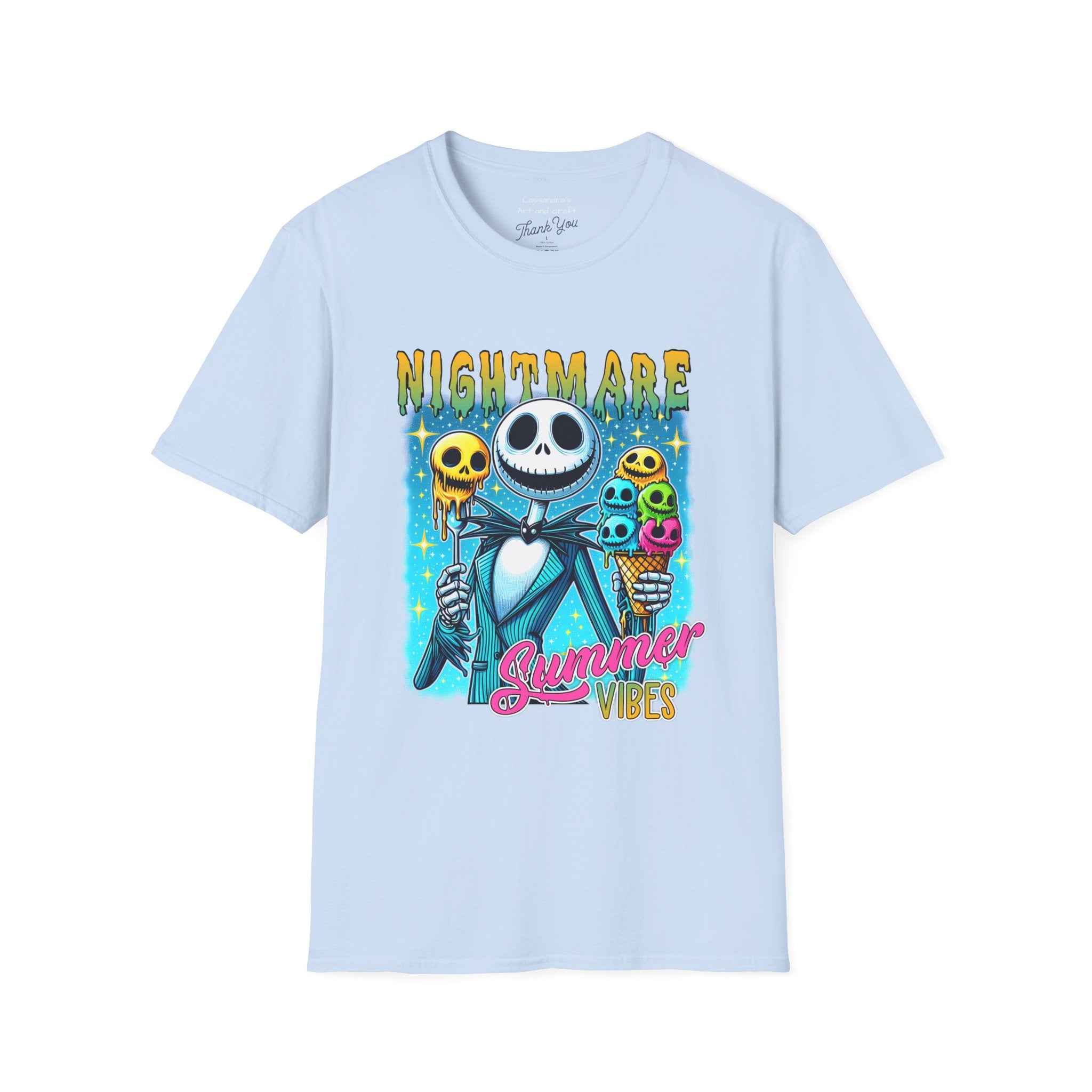 Nightmare Summer Vibes T-Shirt — Jack Skellington Ice Cream Graphic Tee