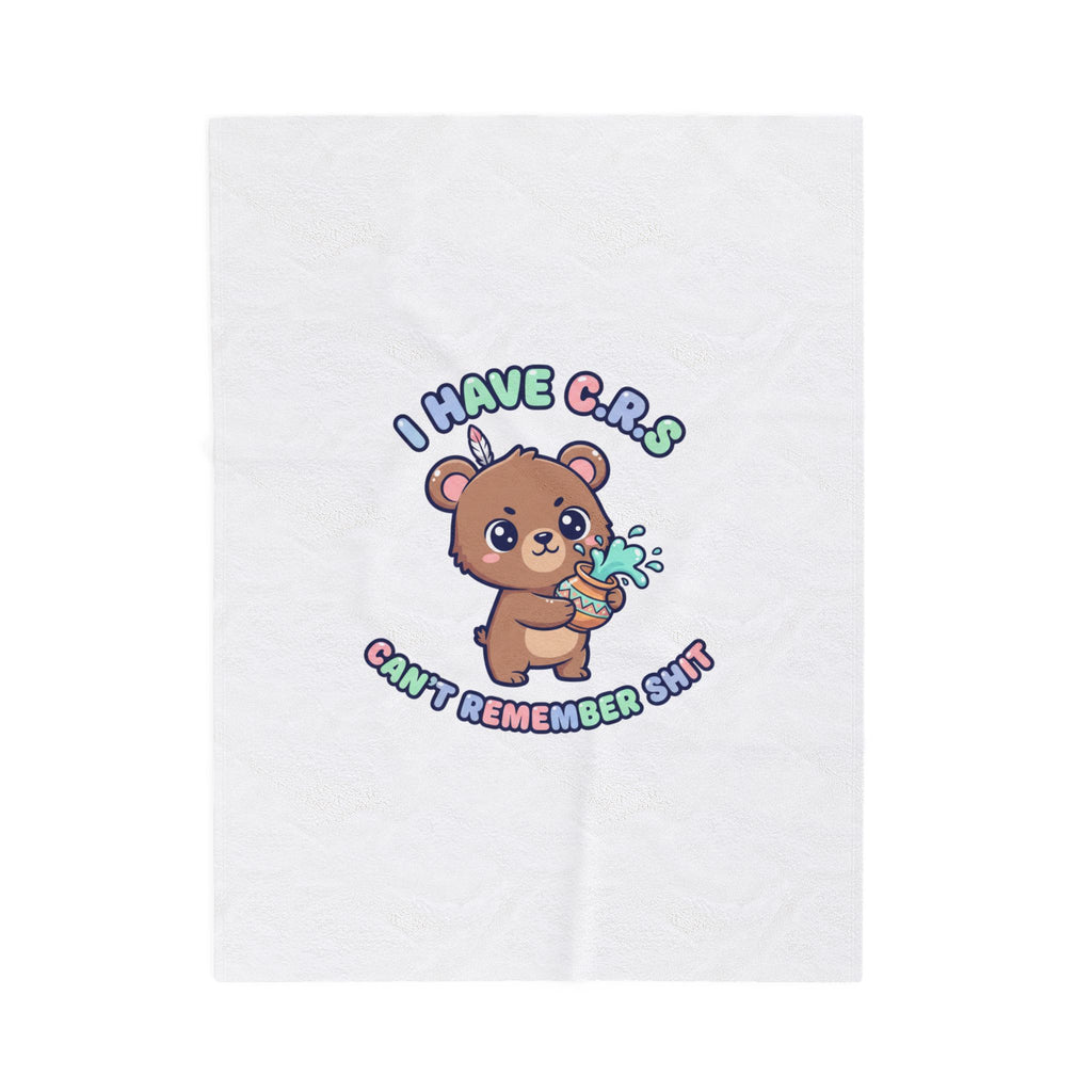 Cute Menacing Kawaii Bear Blanket | Soft Threat pastel sarcasm