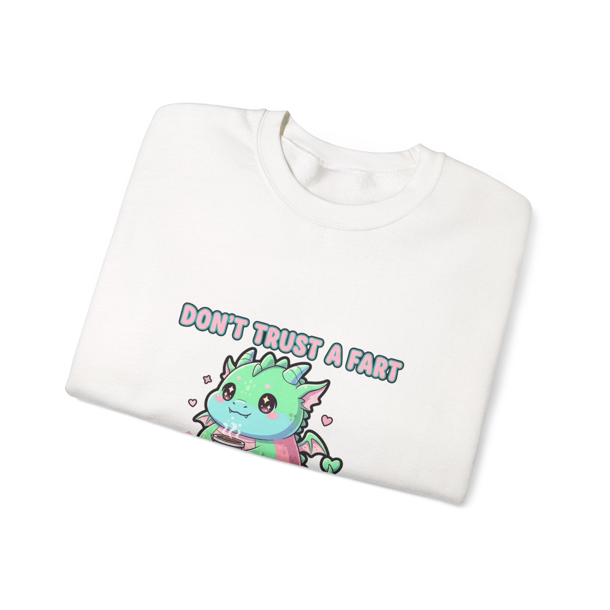 Don’t Trust a Fart Crewneck Sweatshirt | kawaii threat, cute menacing