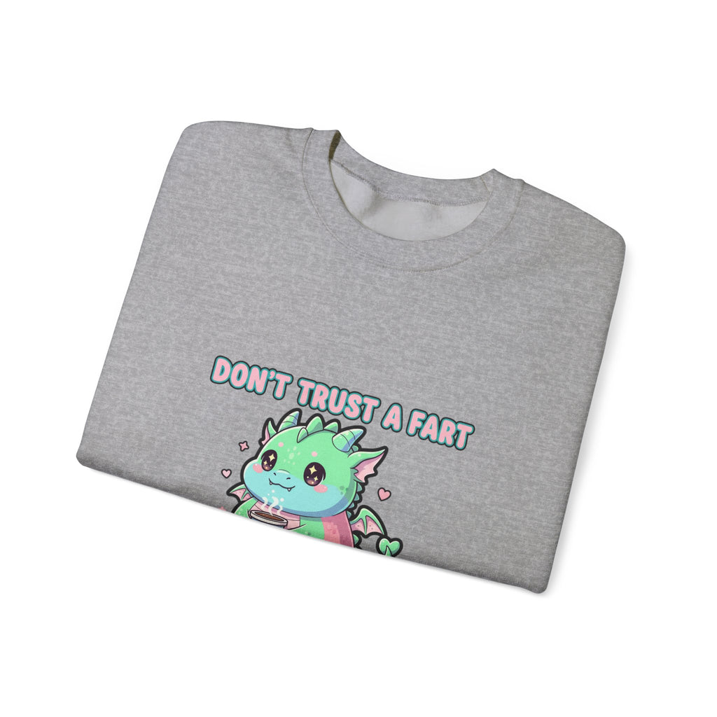 Don’t Trust a Fart Crewneck Sweatshirt | kawaii threat, cute menacing