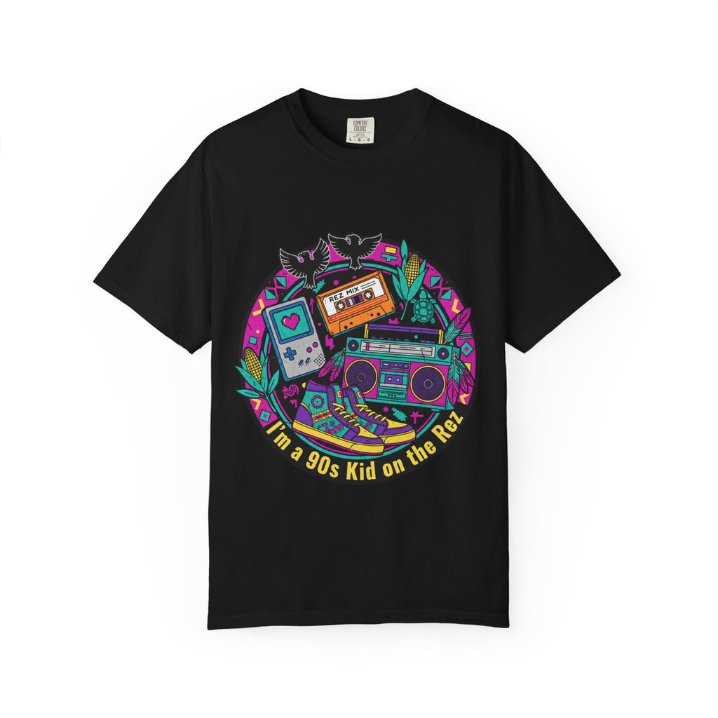 90s Kid T-Shirt — "I'm a 90s Kid on the Rewind" Retro Gamer, Cassette & Boombox Tee