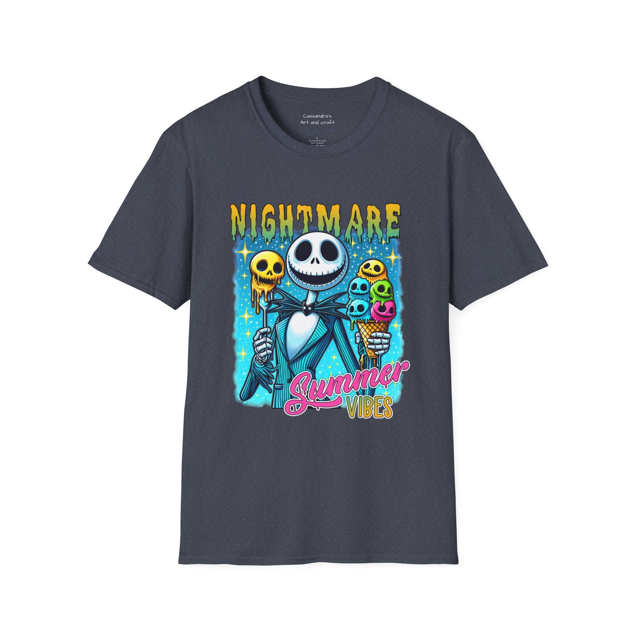 Nightmare Summer Vibes T-Shirt — Jack Skellington Ice Cream Graphic Tee