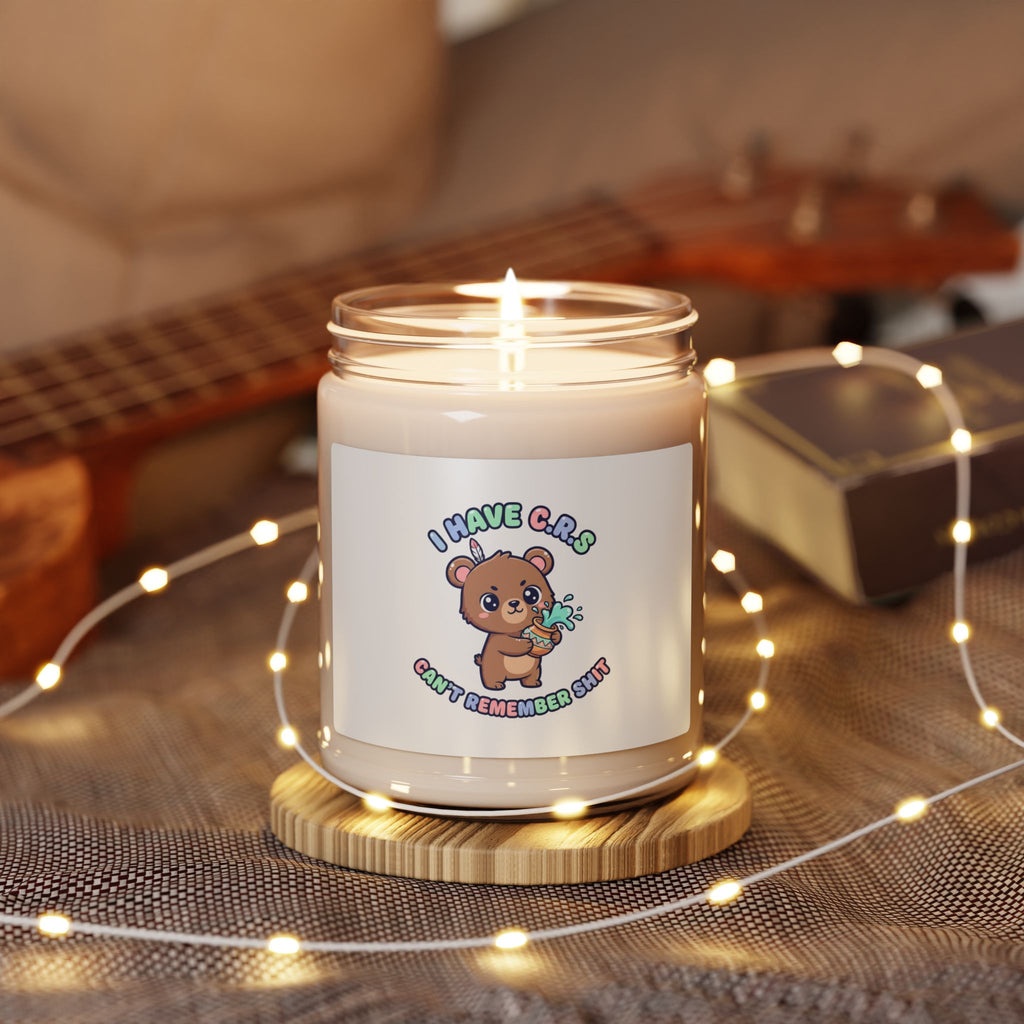Kawaii Menacing Bear Candle, Soy Scented Jar | Soft Threat pastel sarcasm