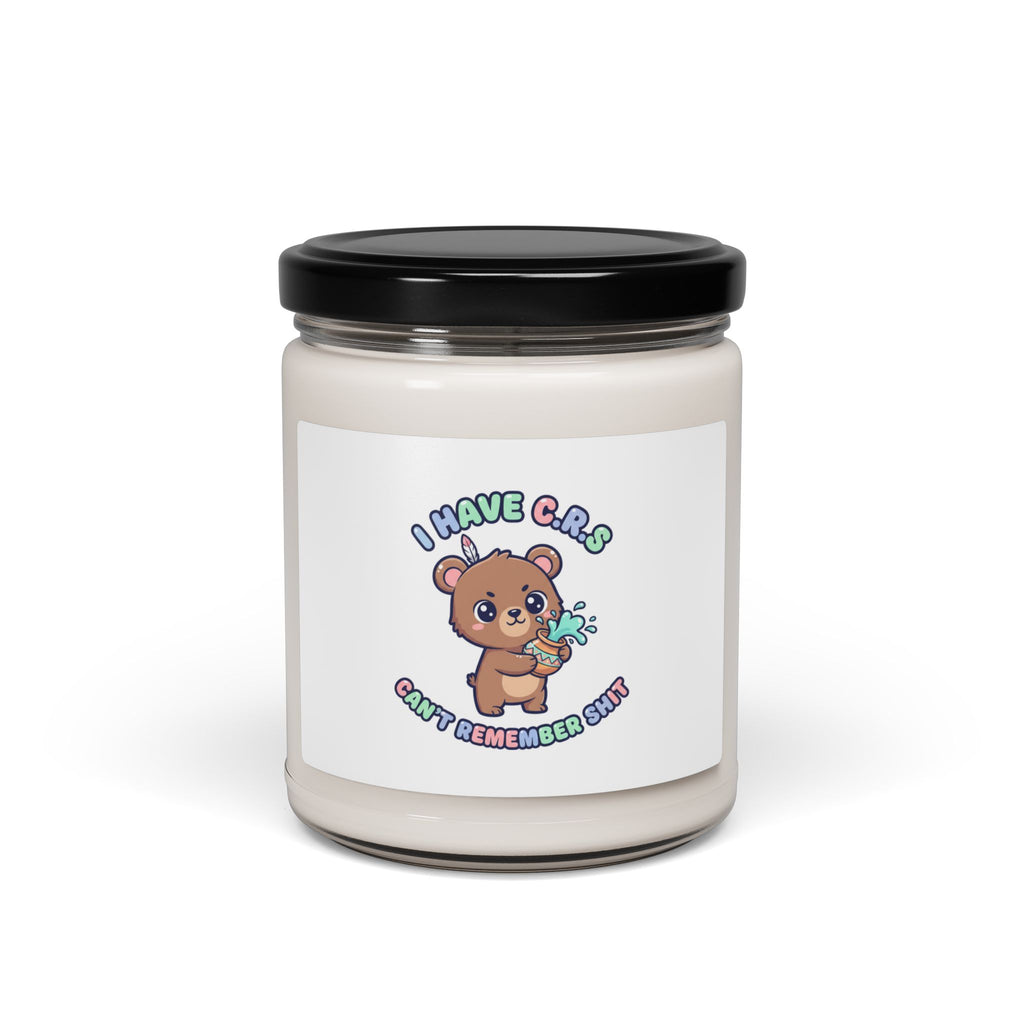 Kawaii Menacing Bear Candle, Soy Scented Jar | Soft Threat pastel sarcasm