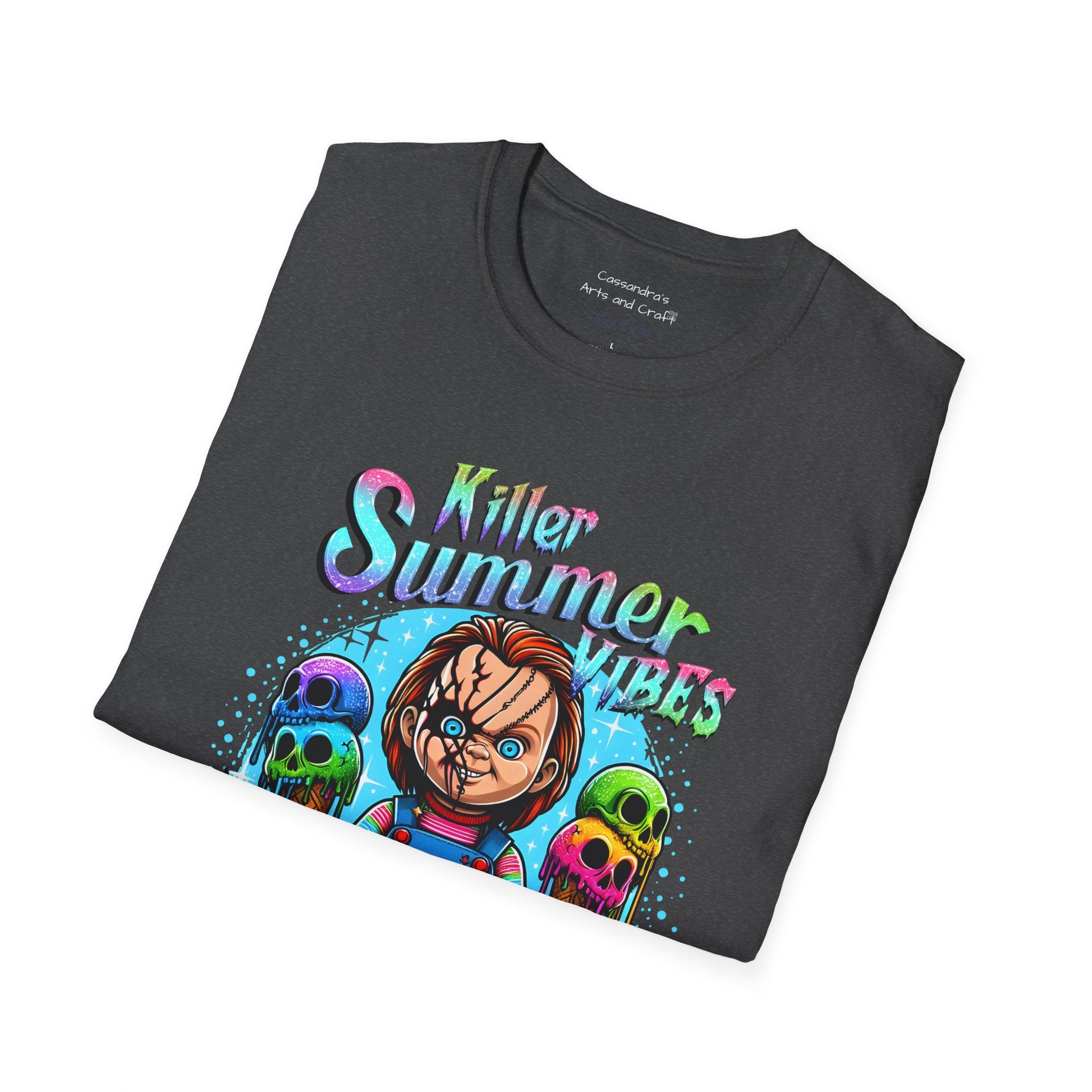 Chucky Killer Summer Tee — Retro Horror Ice Cream Graphic T-Shirt