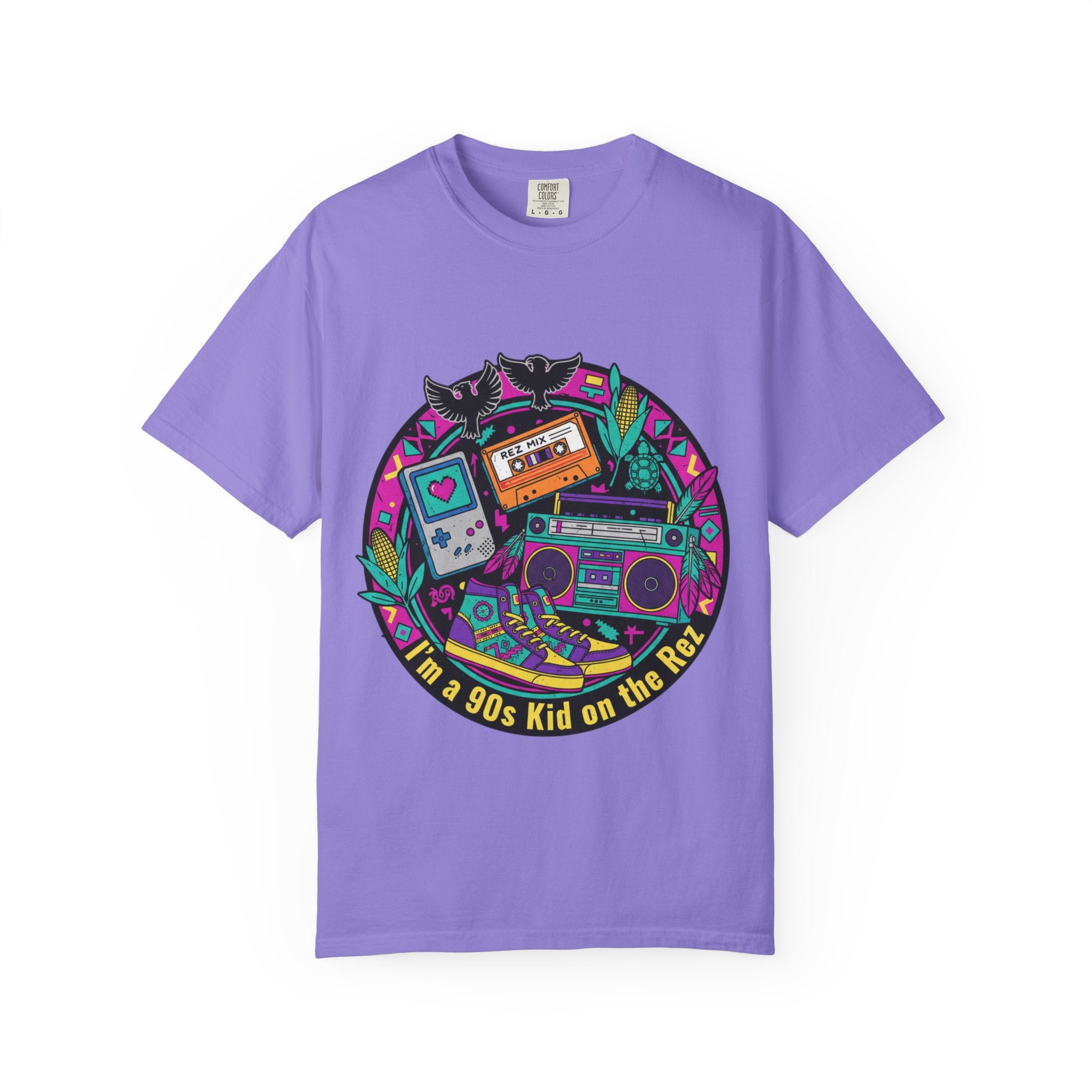 90s Kid T-Shirt — "I'm a 90s Kid on the Rewind" Retro Gamer, Cassette & Boombox Tee