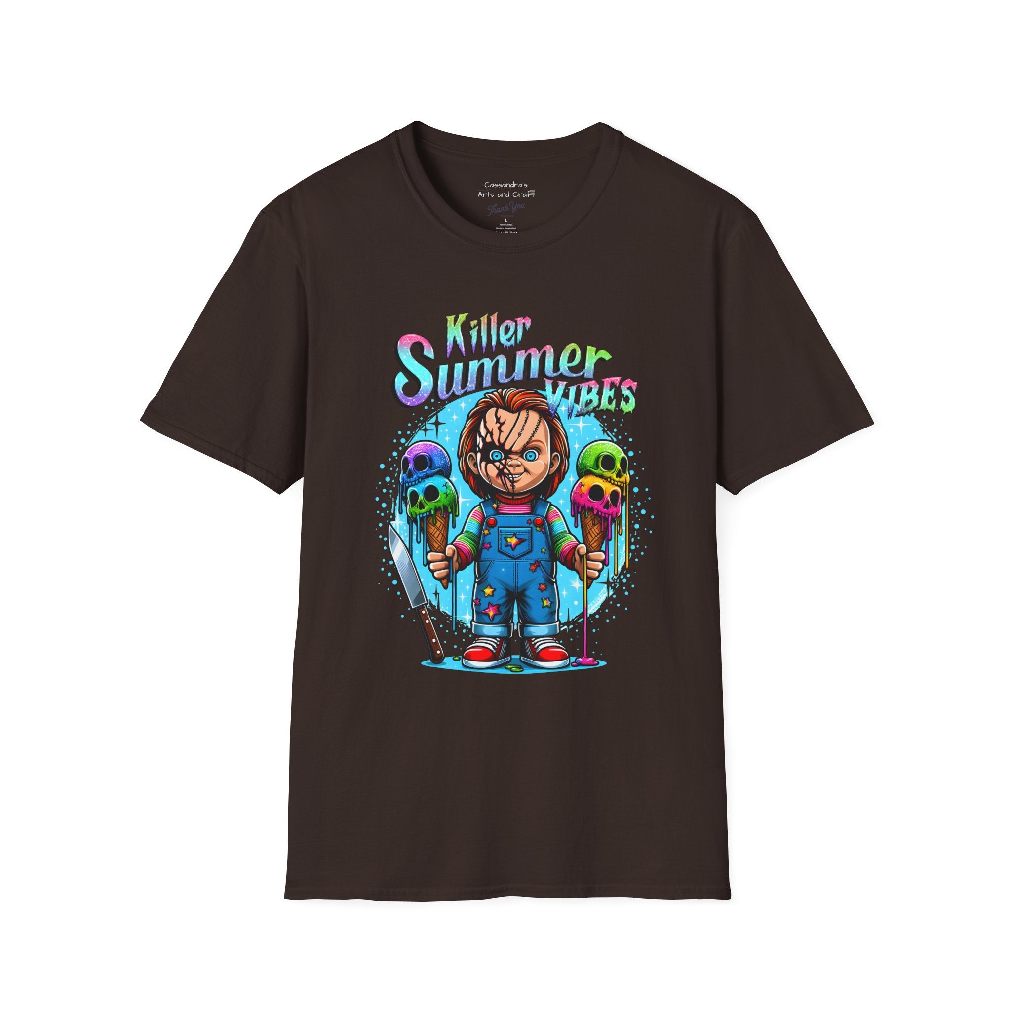 Chucky Killer Summer Tee — Retro Horror Ice Cream Graphic T-Shirt