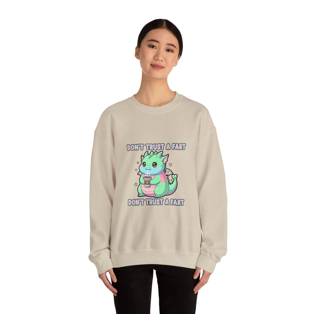 Don’t Trust a Fart Crewneck Sweatshirt | kawaii threat, cute menacing