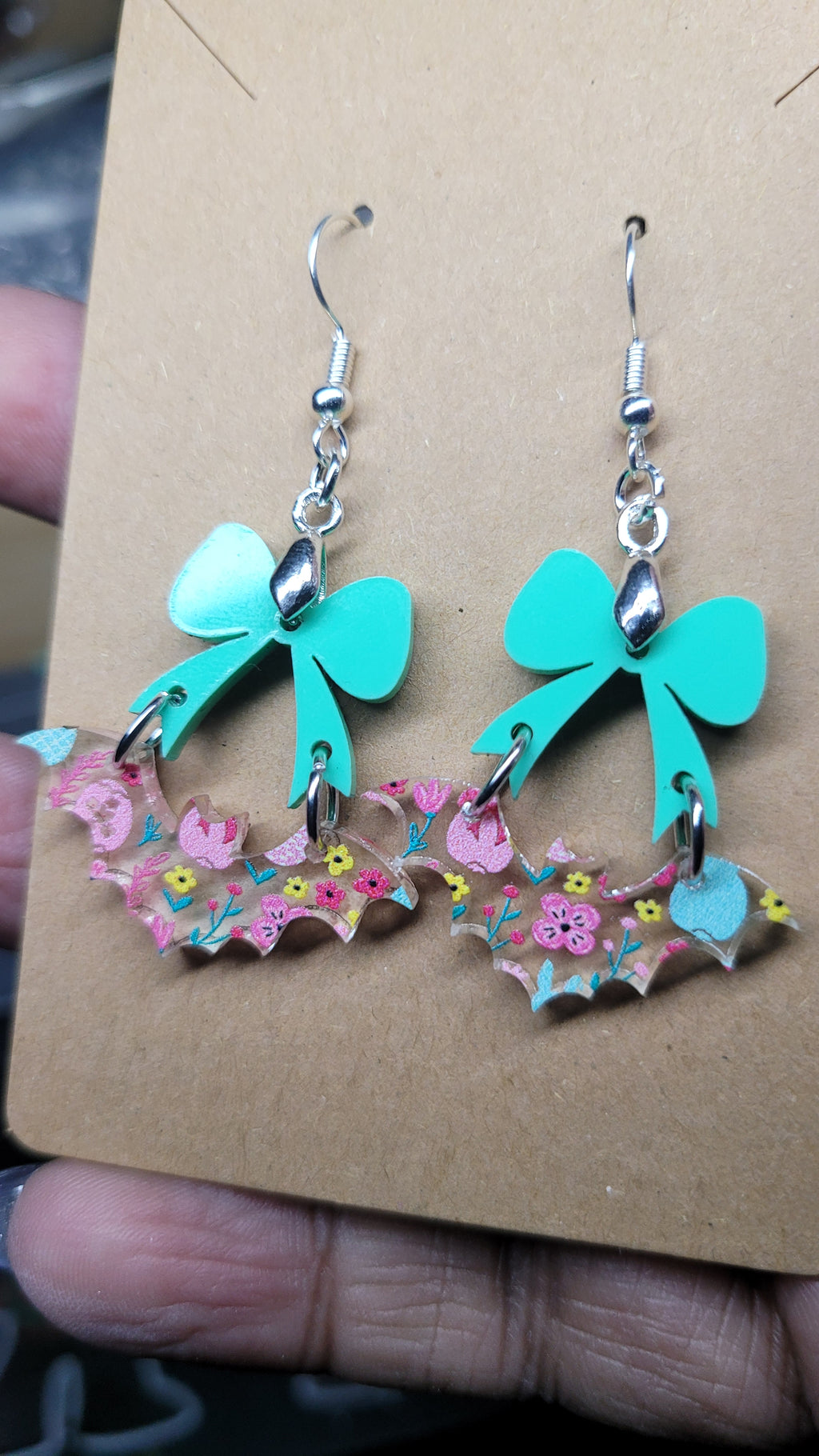 Pastel Easter Bat Earrings