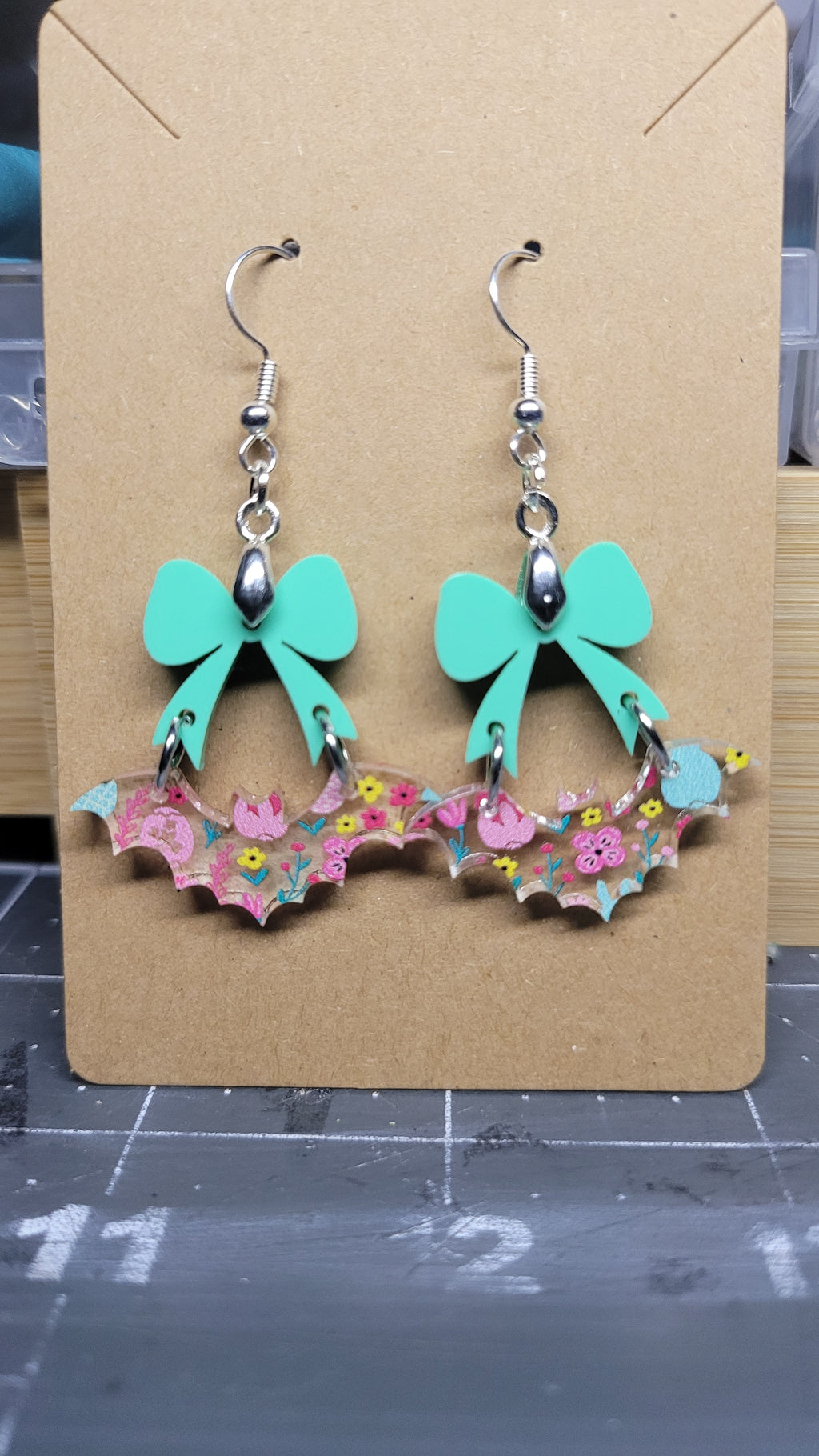 Pastel Easter Bat Earrings