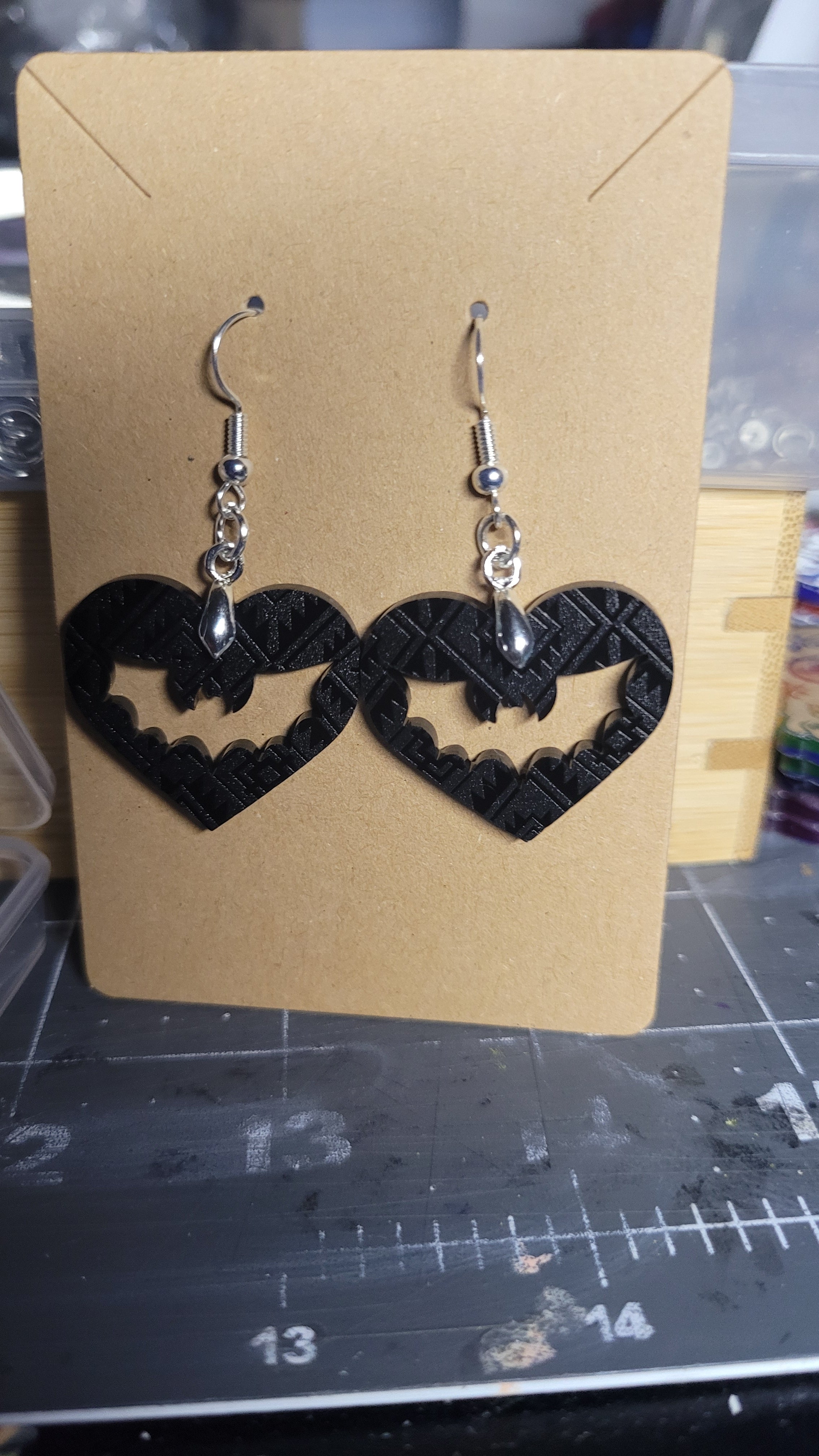 Aztec Heart Earrings