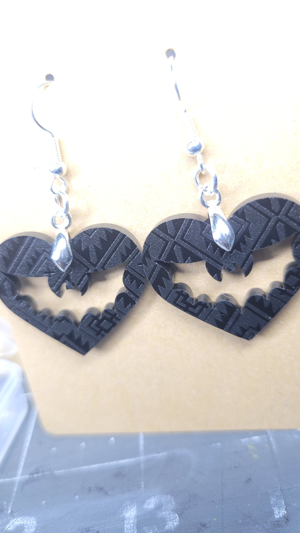 Aztec Heart Earrings