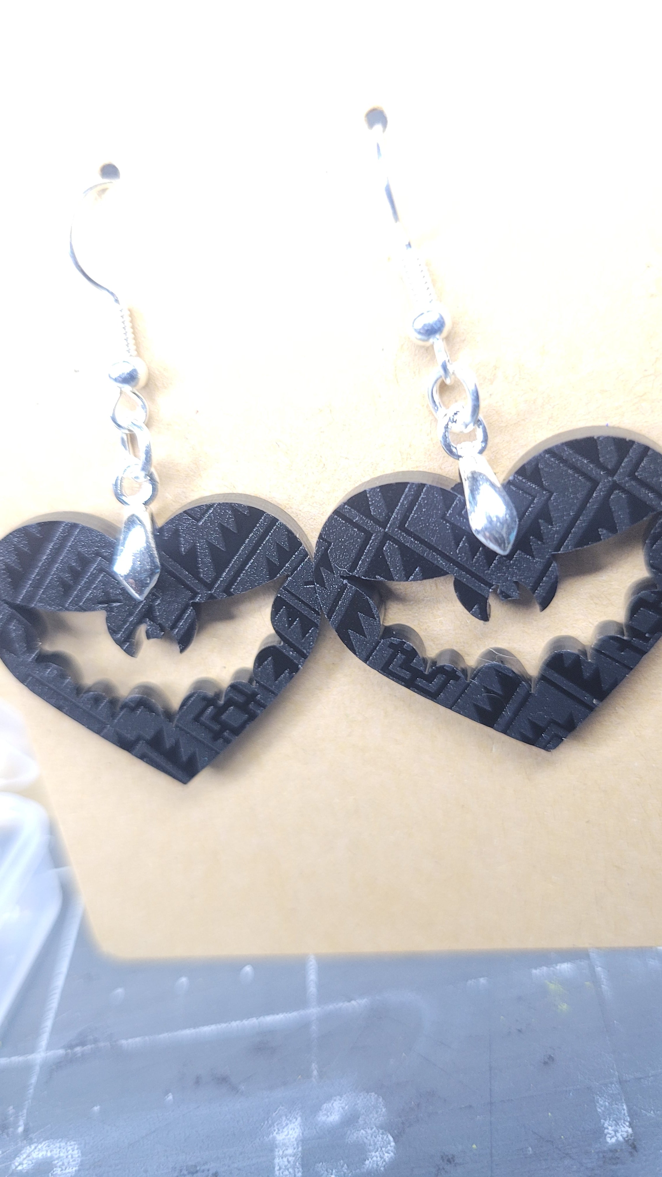 Aztec Heart Earrings