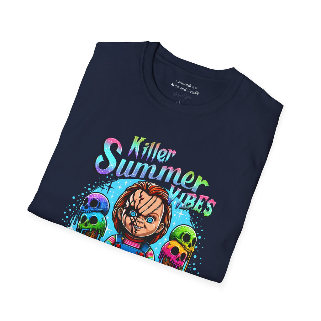 Chucky Killer Summer Tee — Retro Horror Ice Cream Graphic T-Shirt