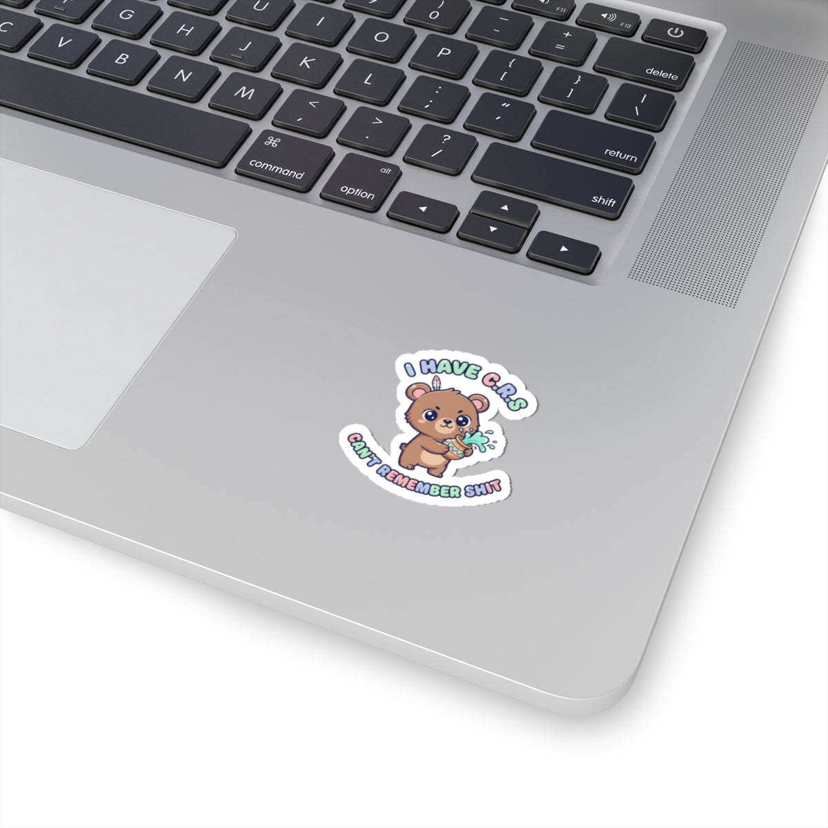 Cute Menacing Bear Sticker | Soft Threat kawaii, pastel sarcasm