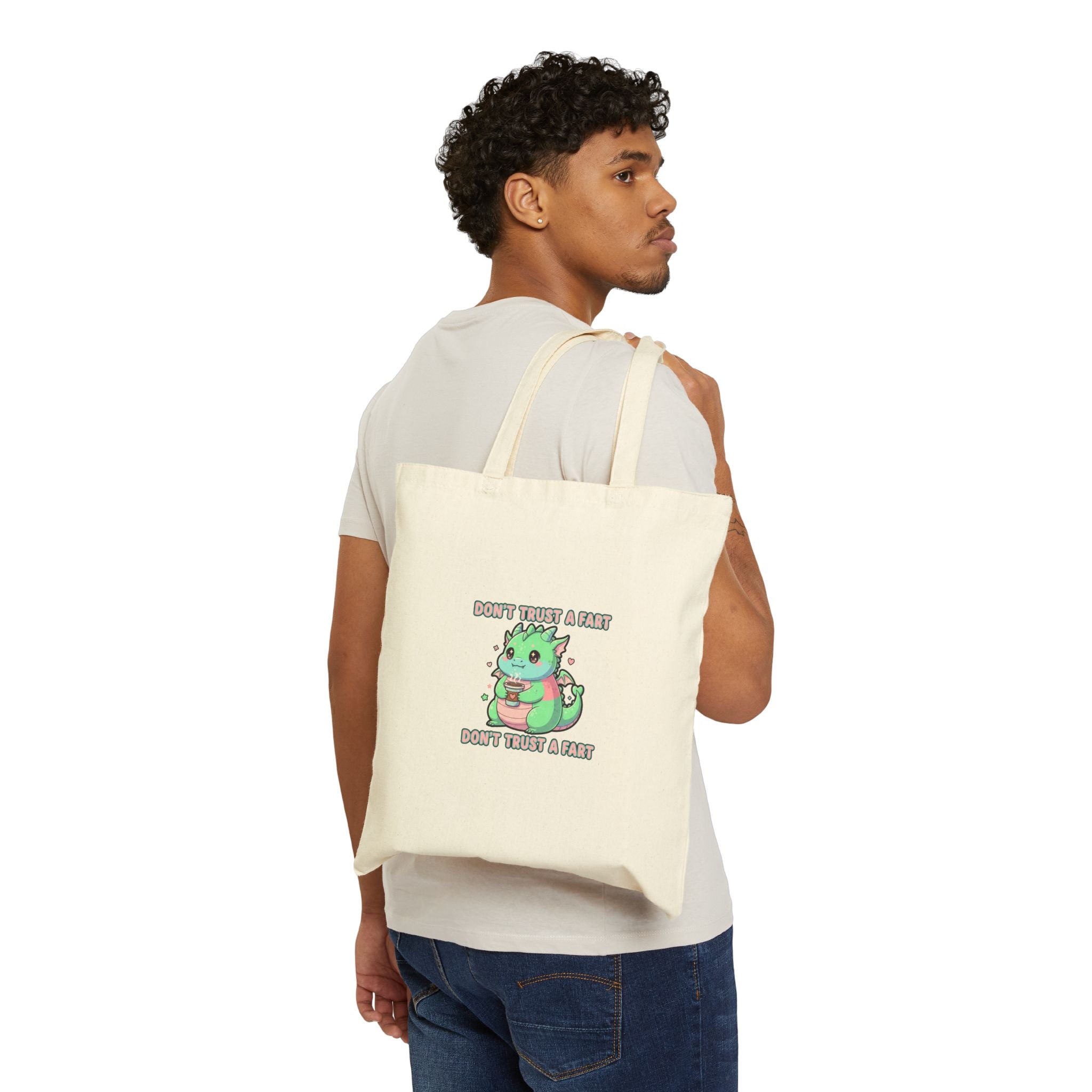 Don’t Trust A Raptor Tote | kawaii threat, pastel cute menacing