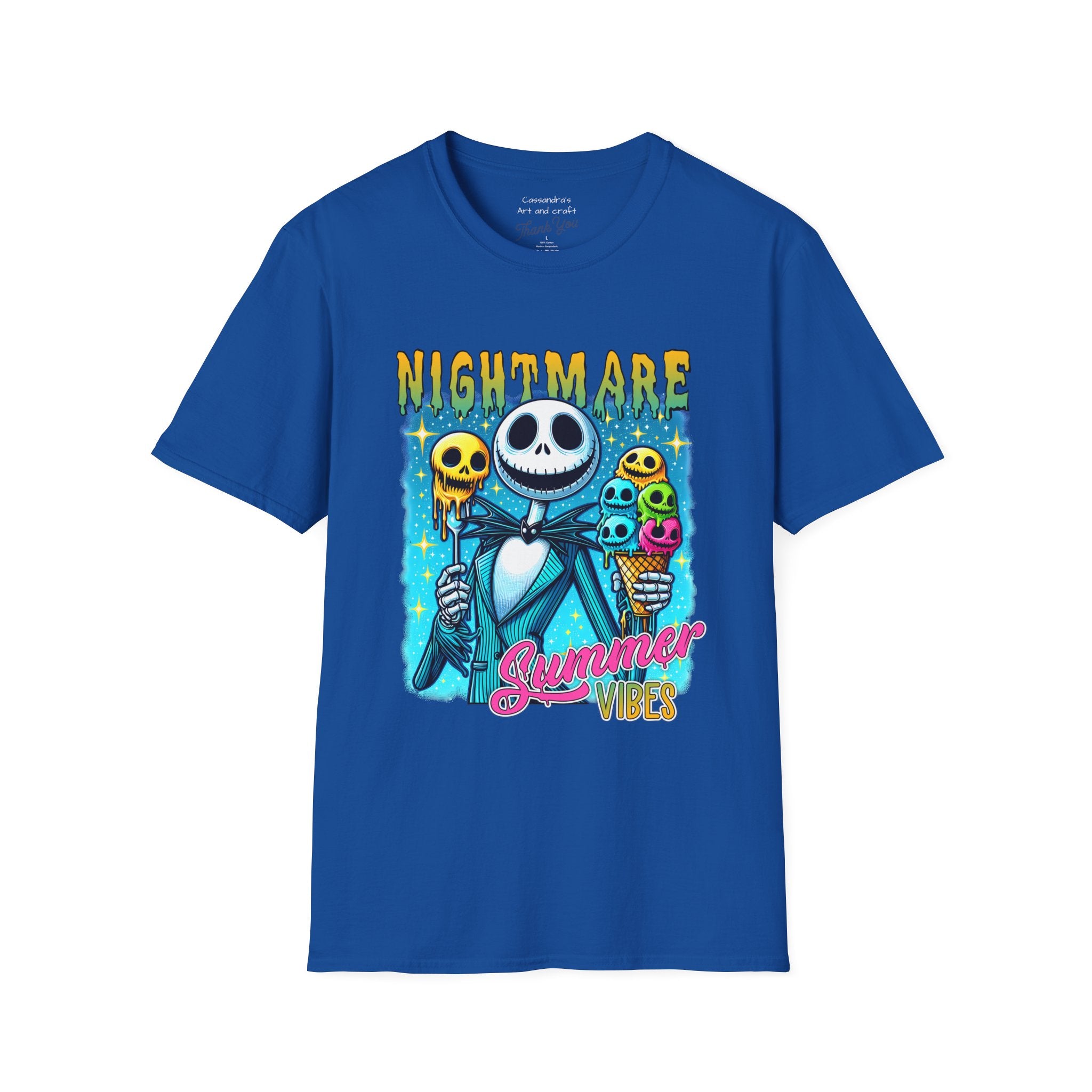 Nightmare Summer Vibes T-Shirt — Jack Skellington Ice Cream Graphic Tee