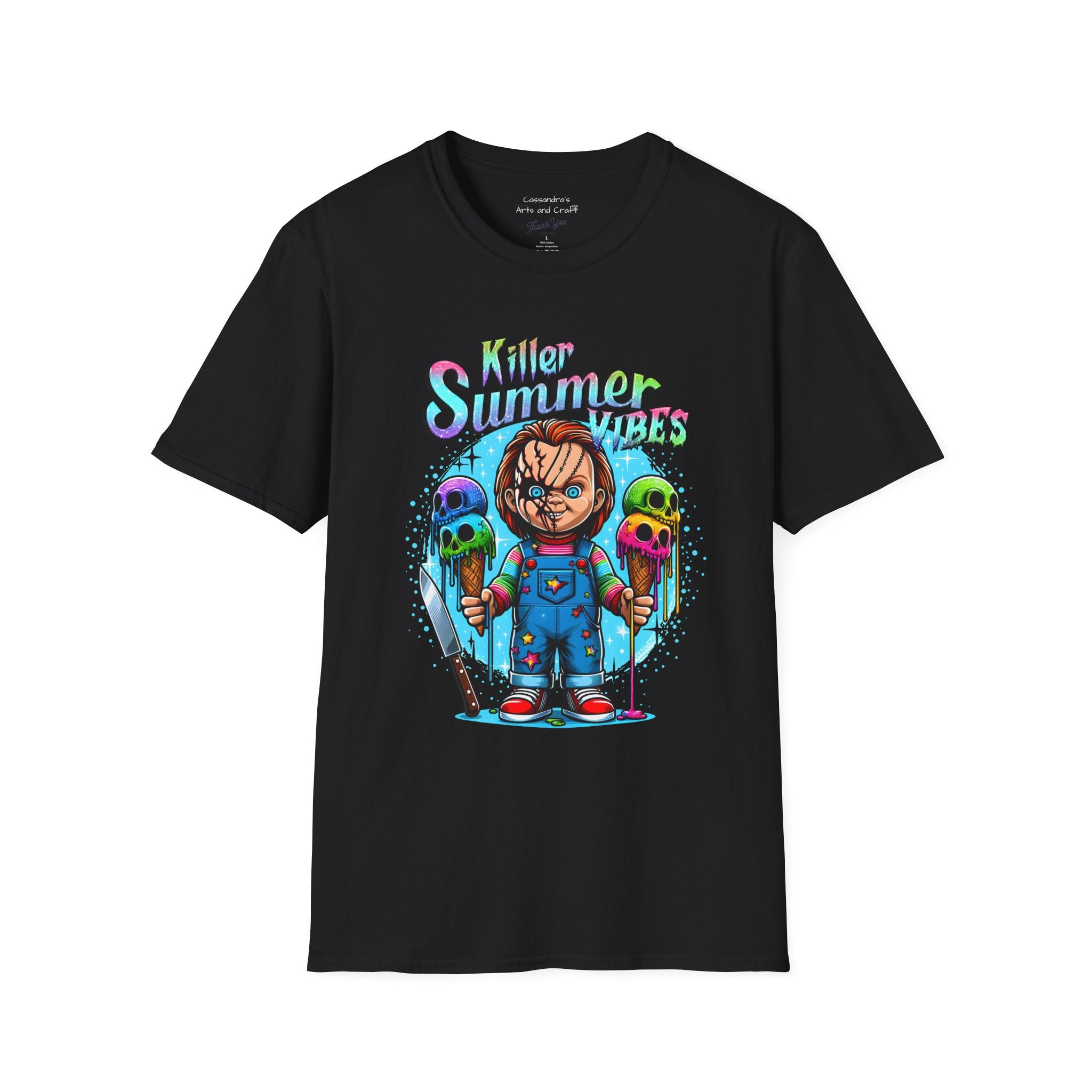 Chucky Killer Summer Tee — Retro Horror Ice Cream Graphic T-Shirt