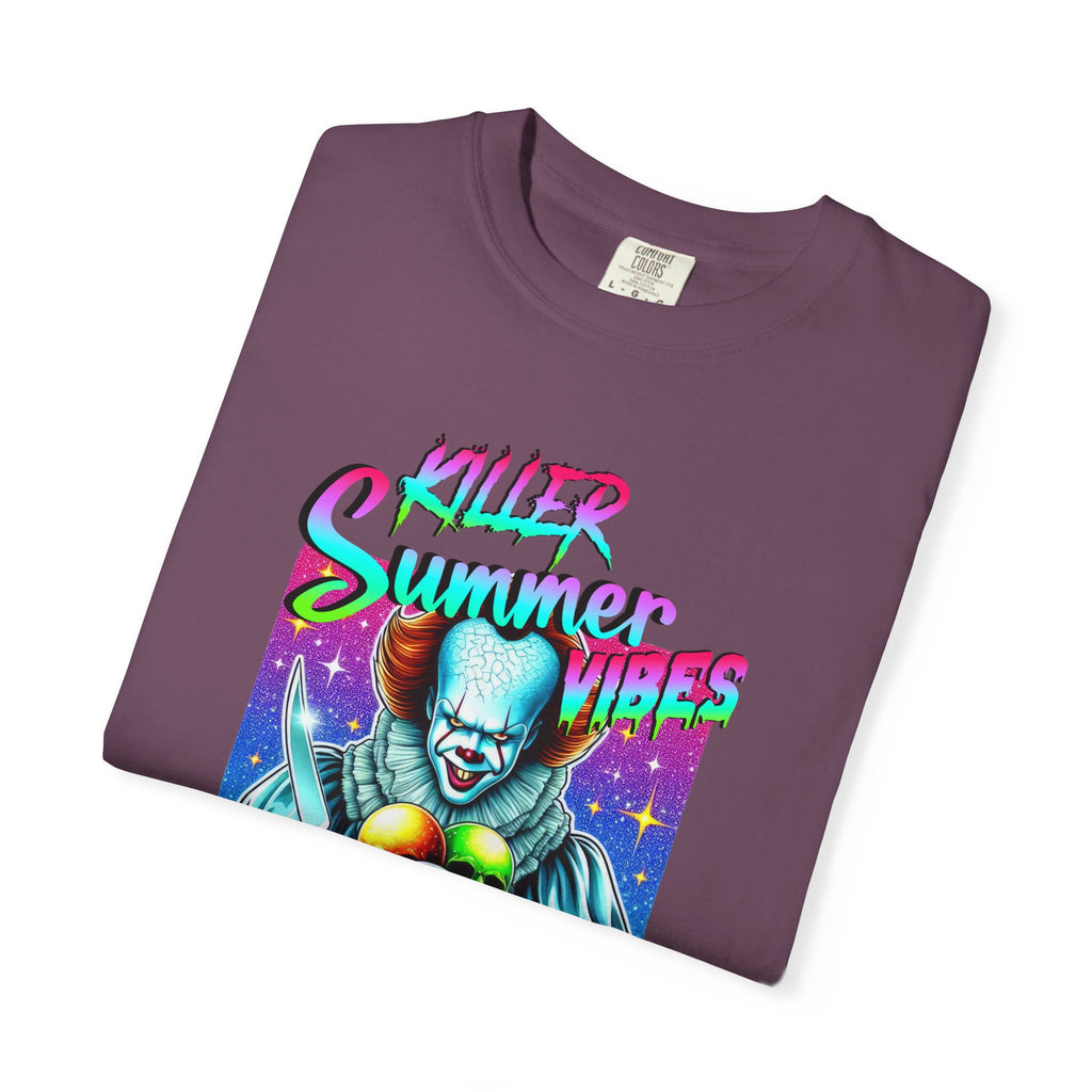Graphic T-Shirt — "Mild Summer Vibes" Neon Clown Ice Cream Design