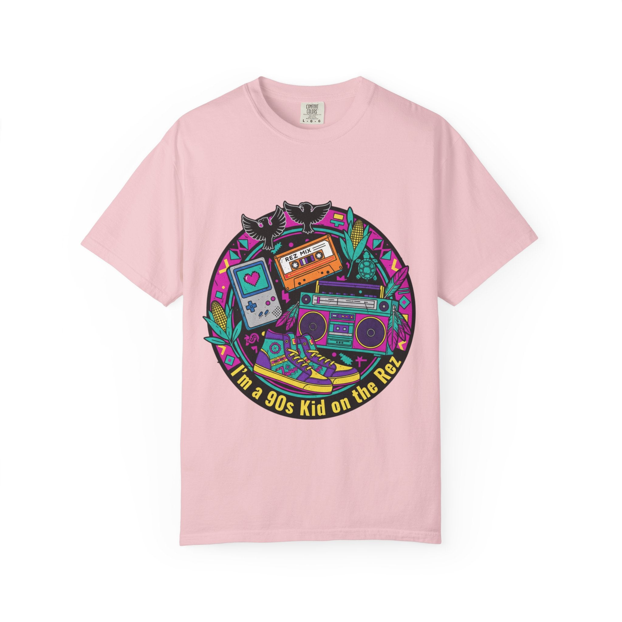 90s Kid T-Shirt — "I'm a 90s Kid on the Rewind" Retro Gamer, Cassette & Boombox Tee