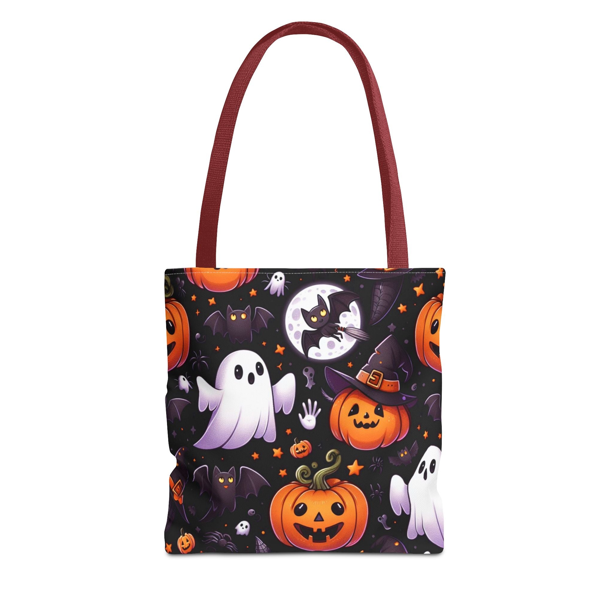 Halloween Ghosts & Pumpkins Tote Bag - Cute Spooky All-Over Print