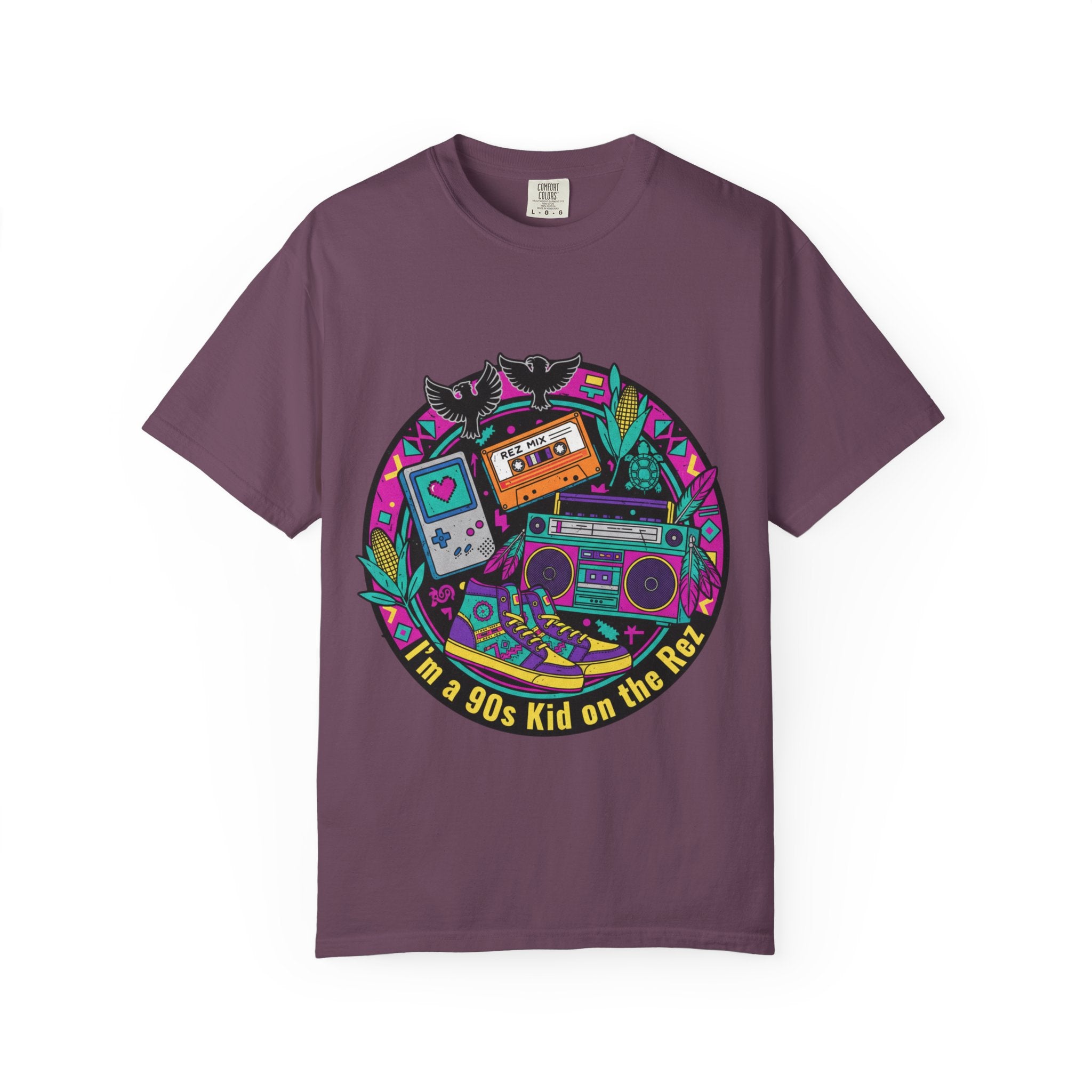 90s Kid T-Shirt — "I'm a 90s Kid on the Rewind" Retro Gamer, Cassette & Boombox Tee