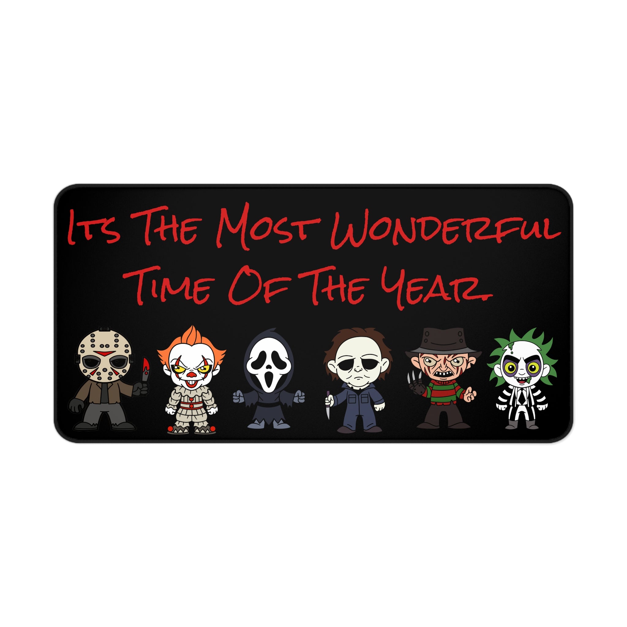 Horror Icons Desk Mat — "It's The Most Wonderful Time Of The Year" Gaming Mousepad
