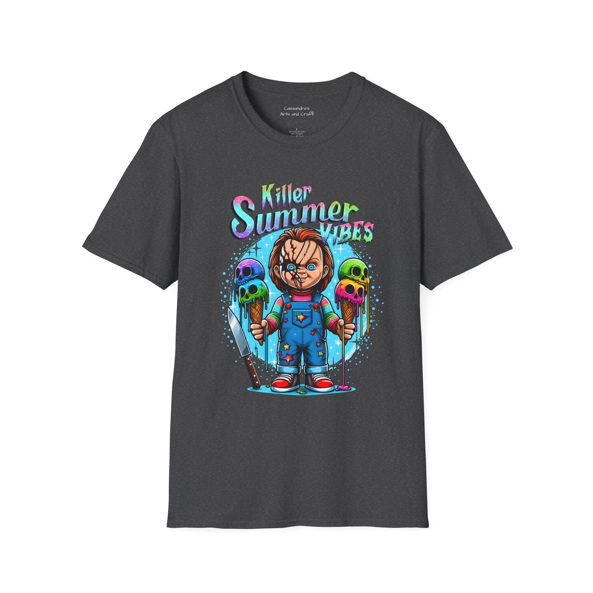 Chucky Killer Summer Tee — Retro Horror Ice Cream Graphic T-Shirt