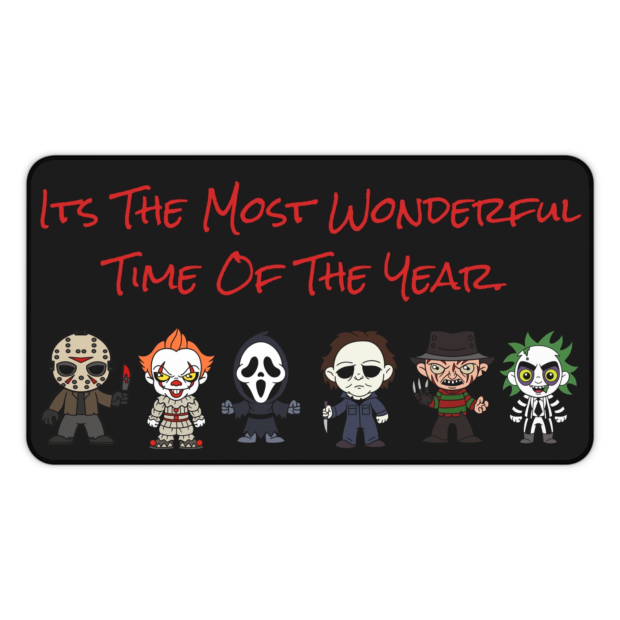 Horror Icons Desk Mat — "It's The Most Wonderful Time Of The Year" Gaming Mousepad