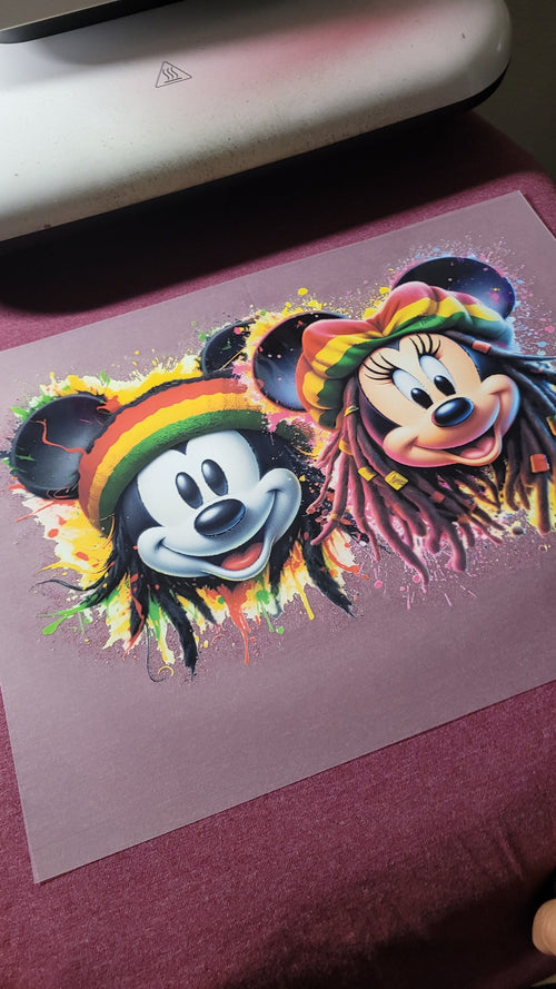 Reggea Mickey and Minnie Mouse T-Shirt