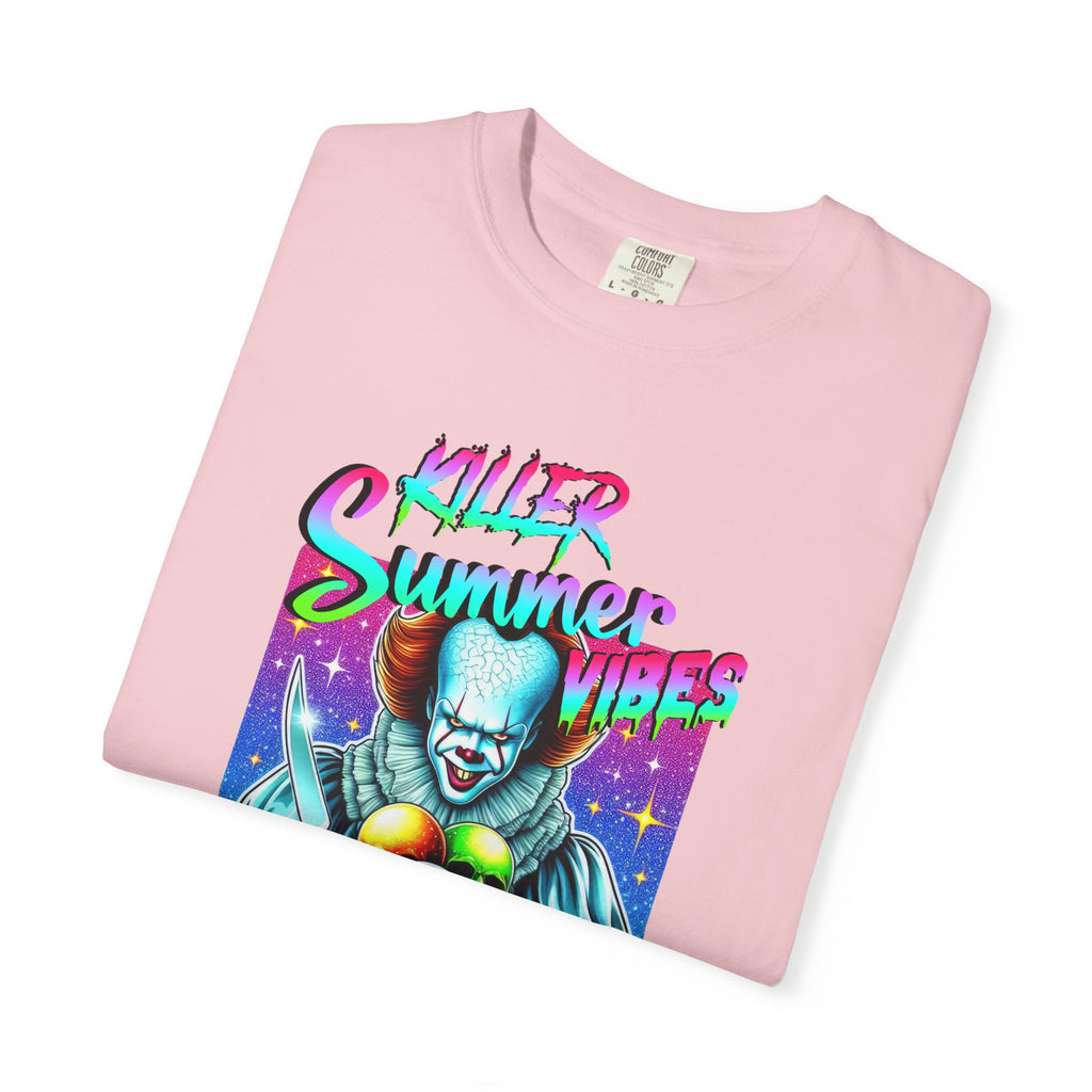 Graphic T-Shirt — "Mild Summer Vibes" Neon Clown Ice Cream Design