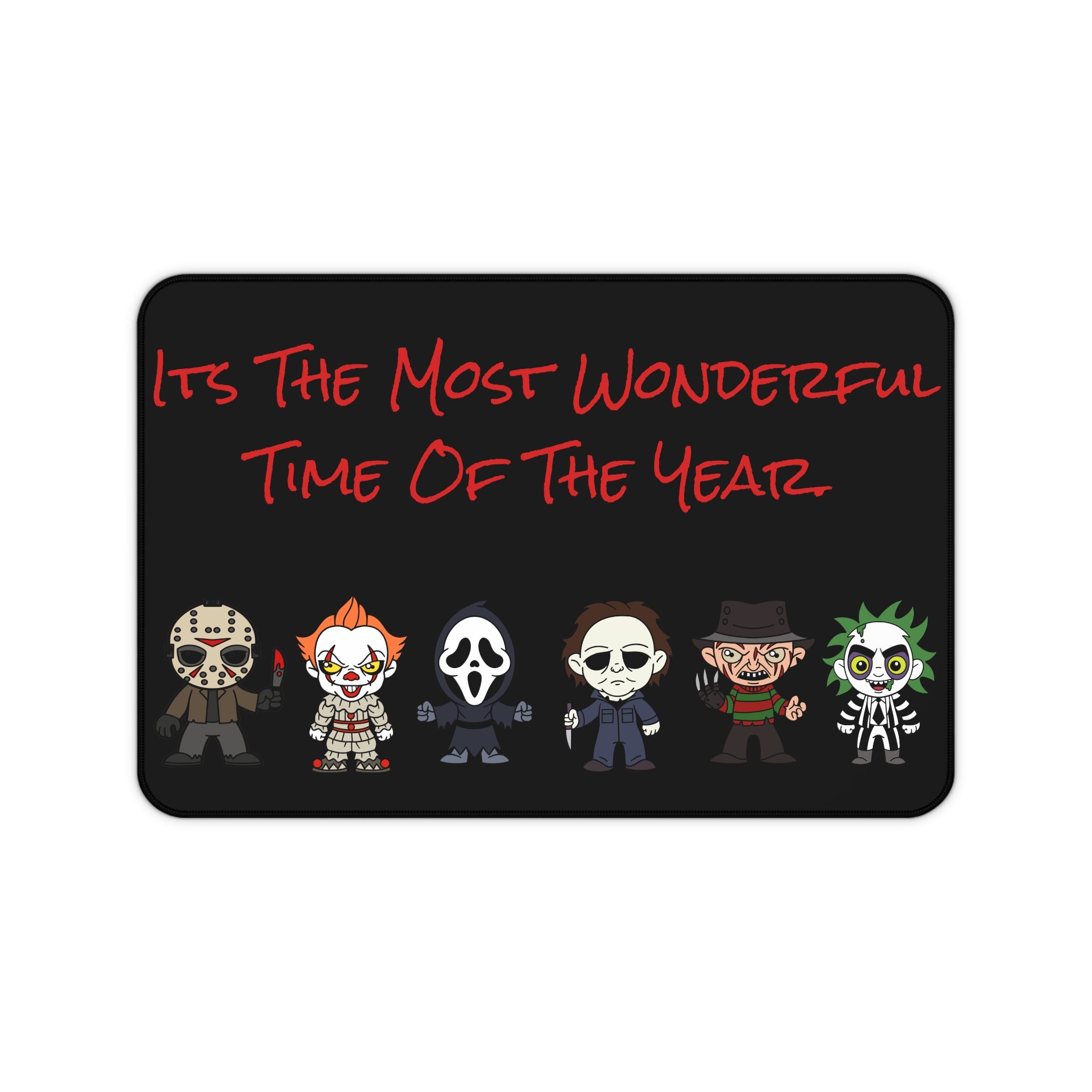 Horror Icons Desk Mat — "It's The Most Wonderful Time Of The Year" Gaming Mousepad