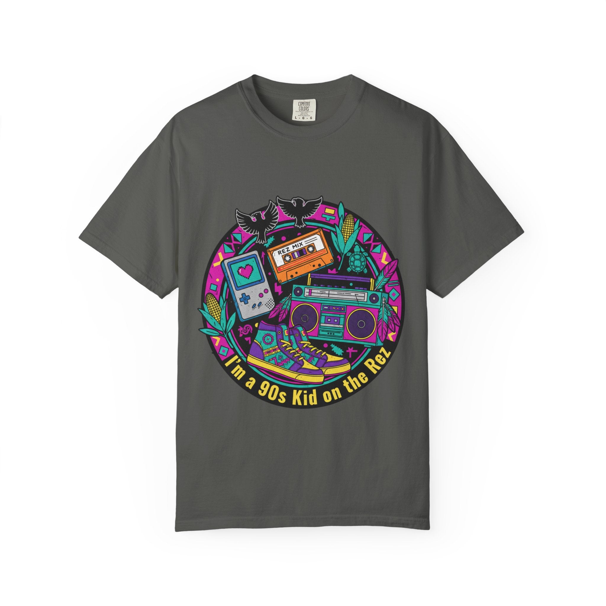 90s Kid T-Shirt — "I'm a 90s Kid on the Rewind" Retro Gamer, Cassette & Boombox Tee
