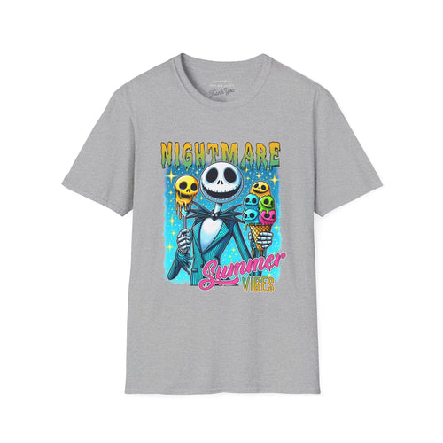 Nightmare Summer Vibes T-Shirt — Jack Skellington Ice Cream Graphic Tee